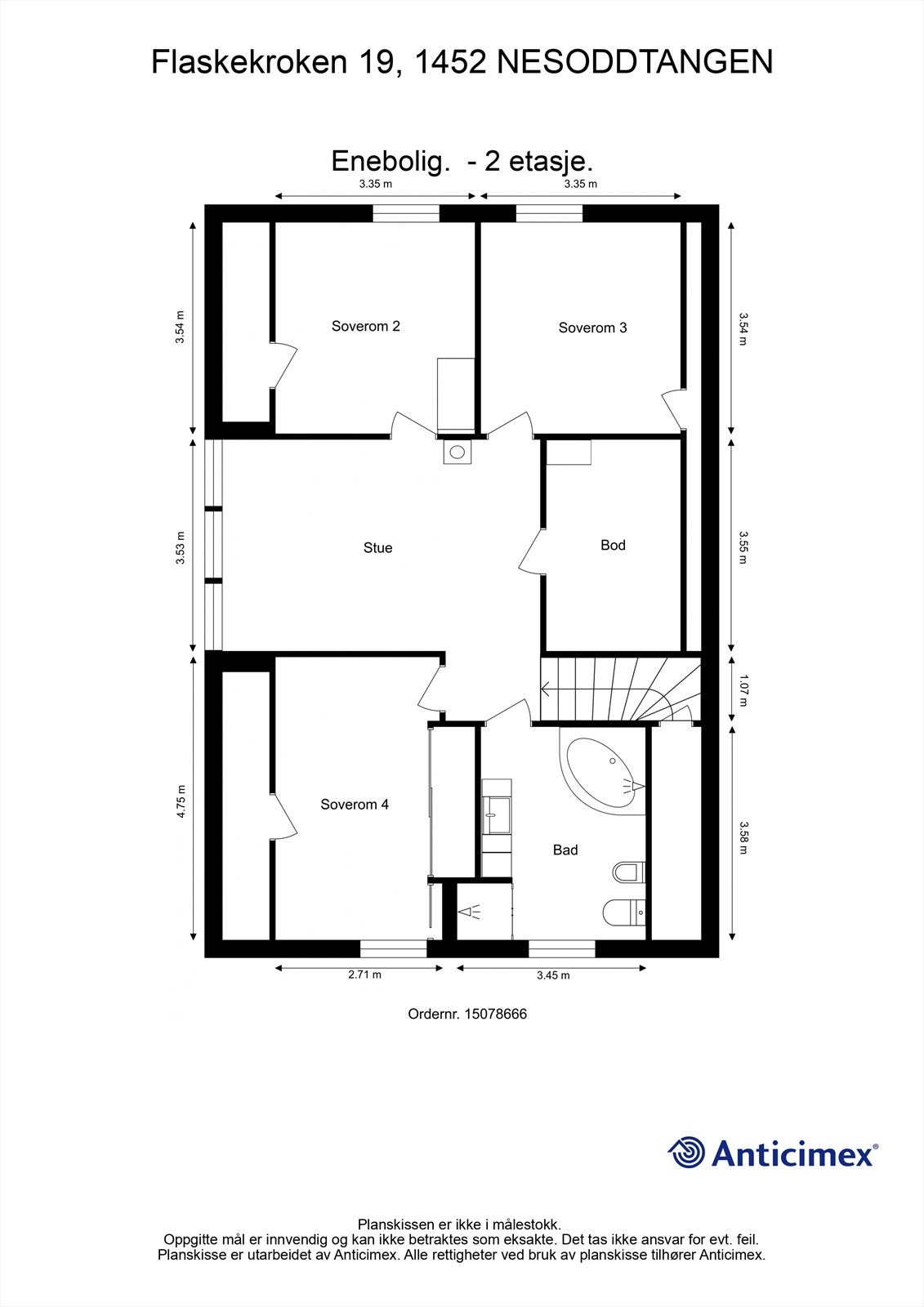 Plantegning 2. etasje Galleribilde