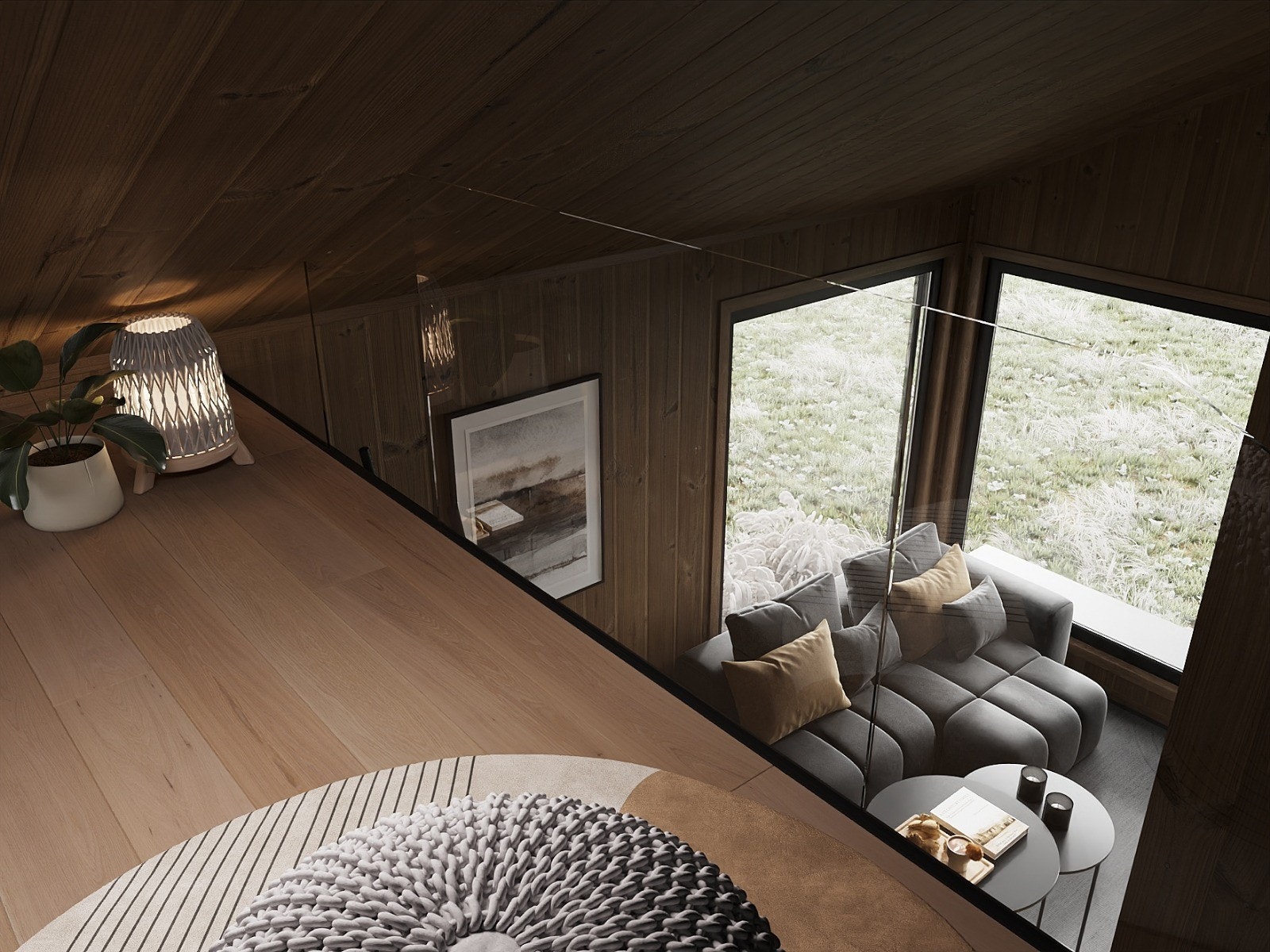 Arkitekturen kombinerer moderne linjer med klassisk hyttevarme og materialfølelse. Galleribilde