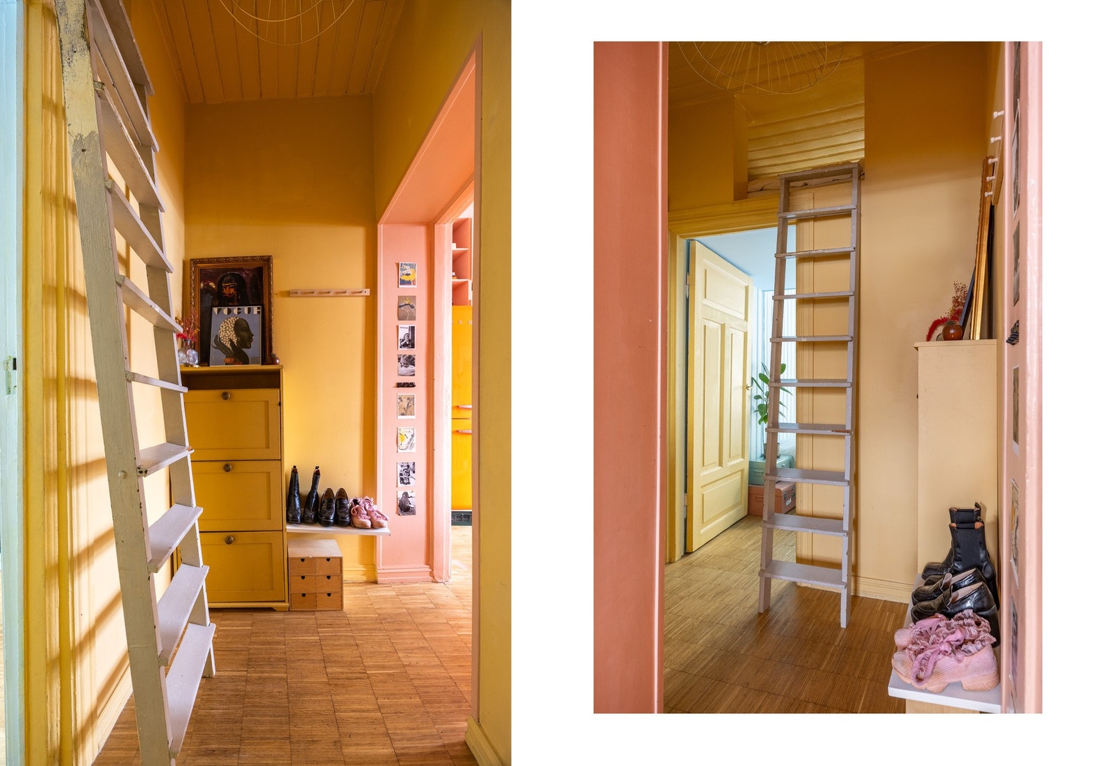 Romslig entré med tilkomst til hems for ekstra oppbevaring. Galleribilde