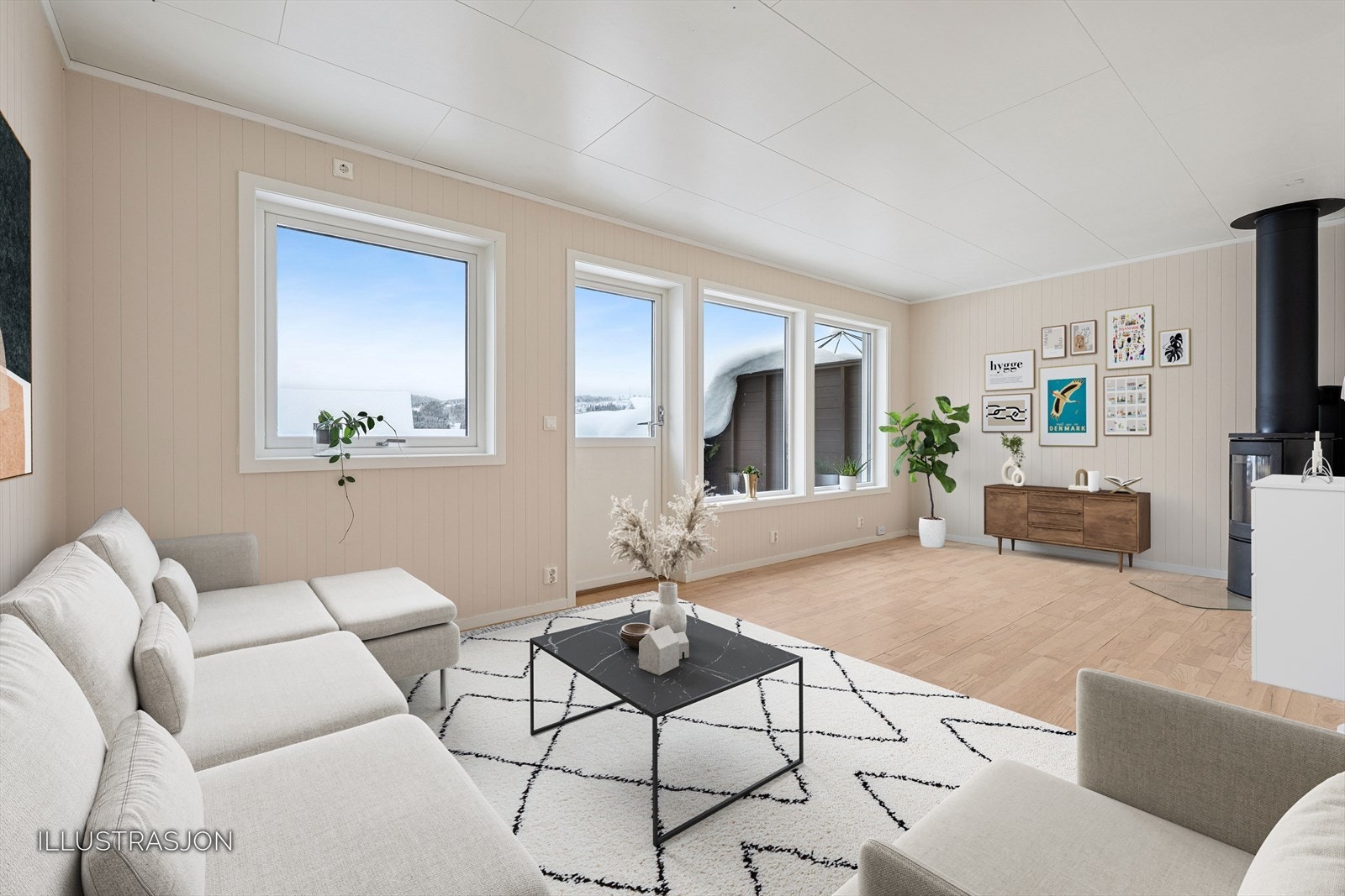 Pen rekkehusleilighet over to plan fra 2012 - Solrik og skjermet beliggenhet | 3 soverom Galleribilde