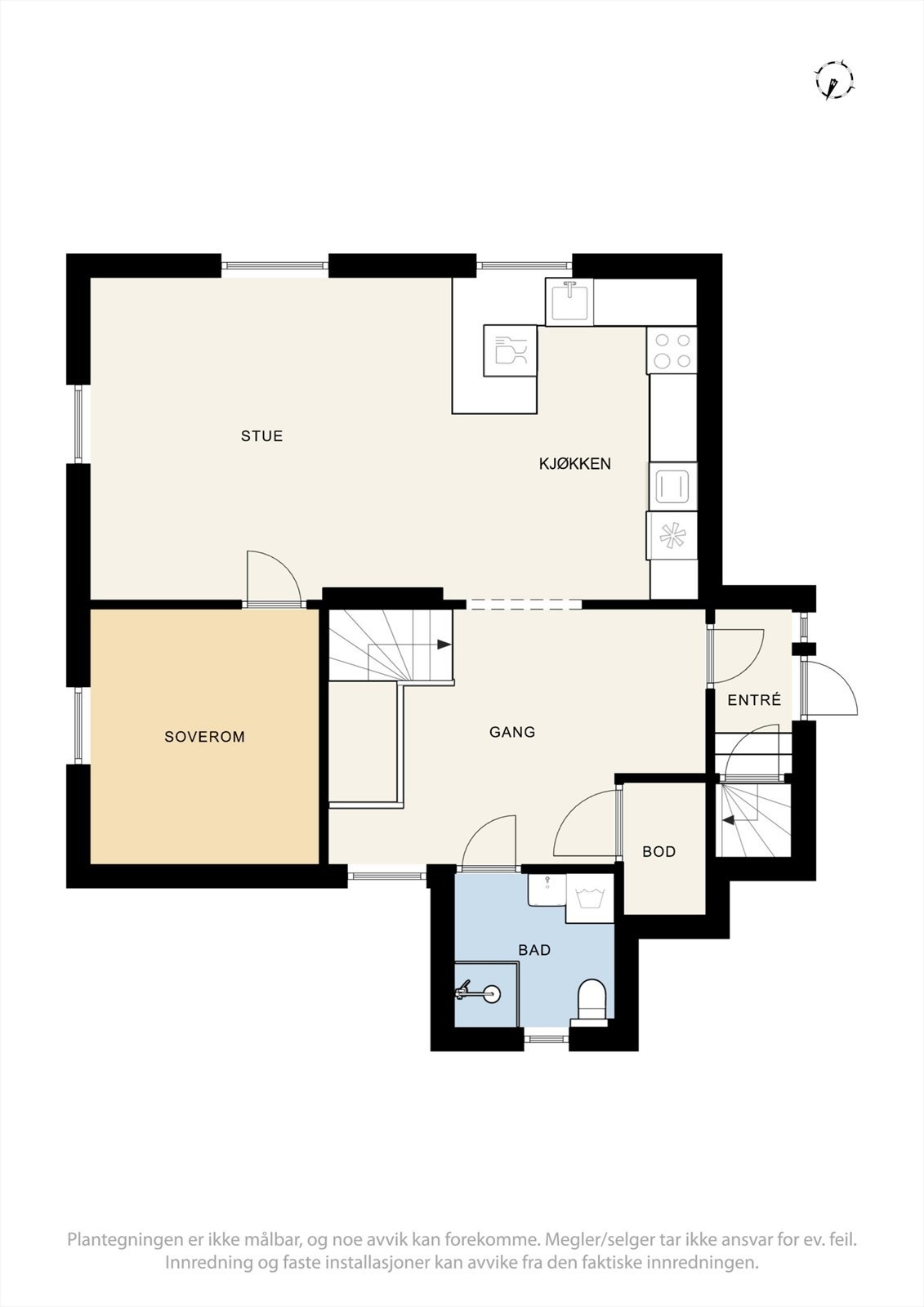 Plantegning 1. etg. Galleribilde