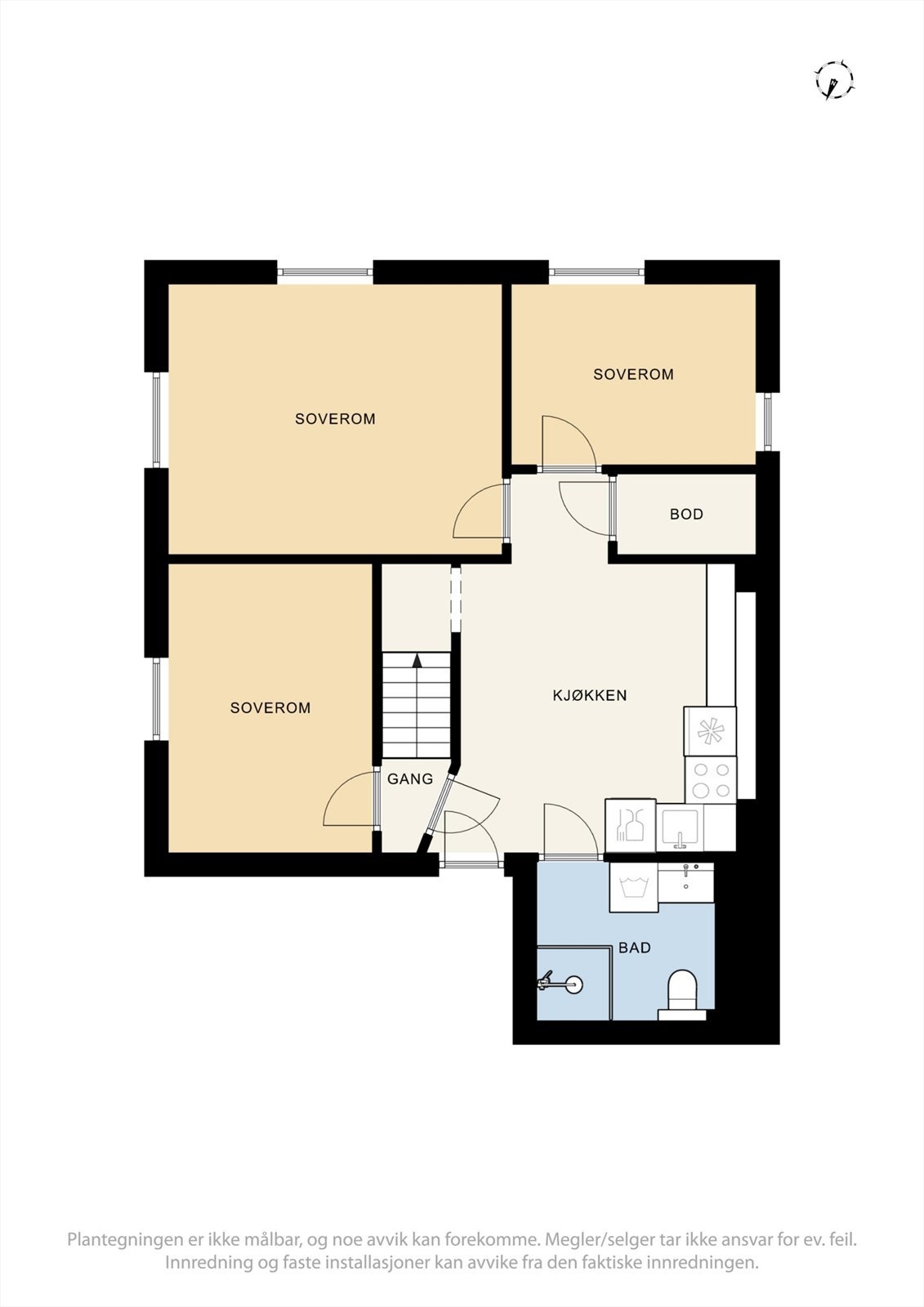 Plantegning underetasje/hybel. Galleribilde