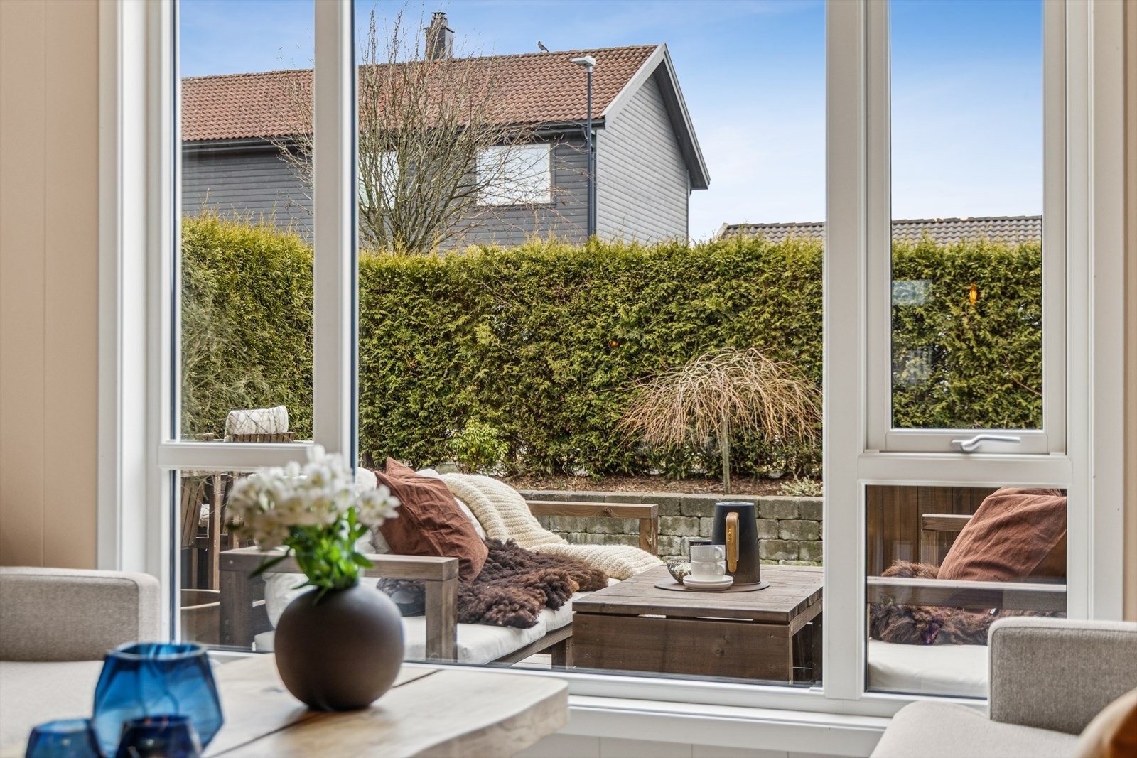 Her bor man skjermet til uten særlig innsyn. Galleribilde