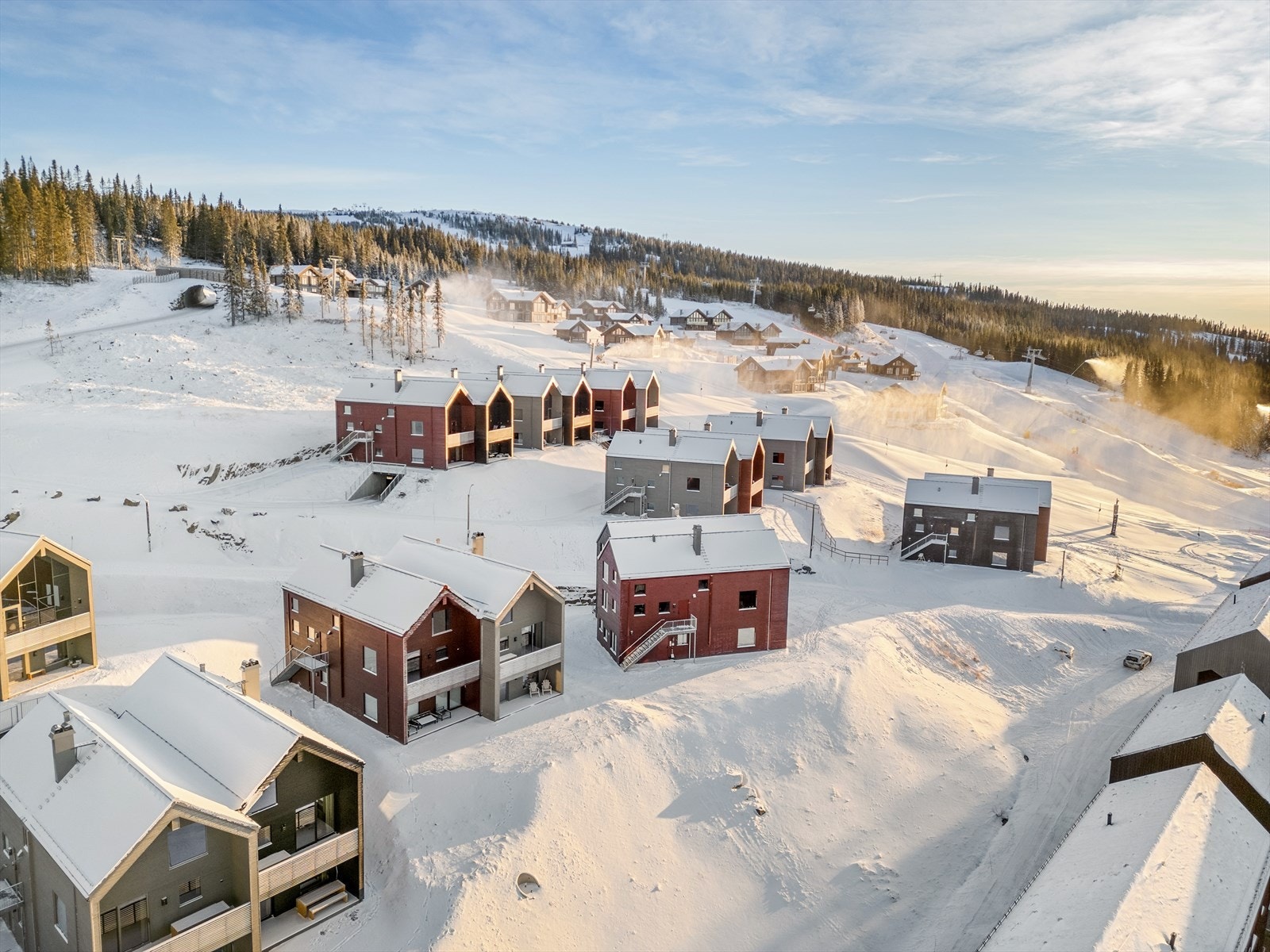 En 6-seters ekspressheis tar deg fra Mosetertoppen og opp til Hafjelltoppen med et toppunkt på 1059 moh. Galleribilde