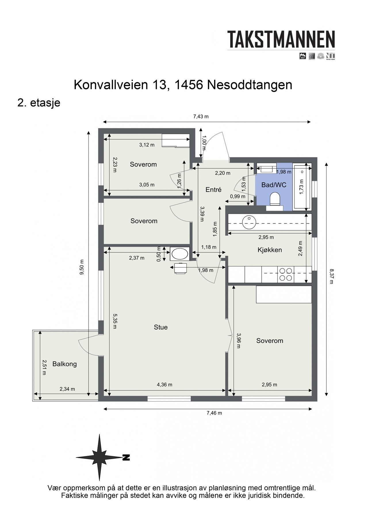 Plantegning 2. etasje. Galleribilde