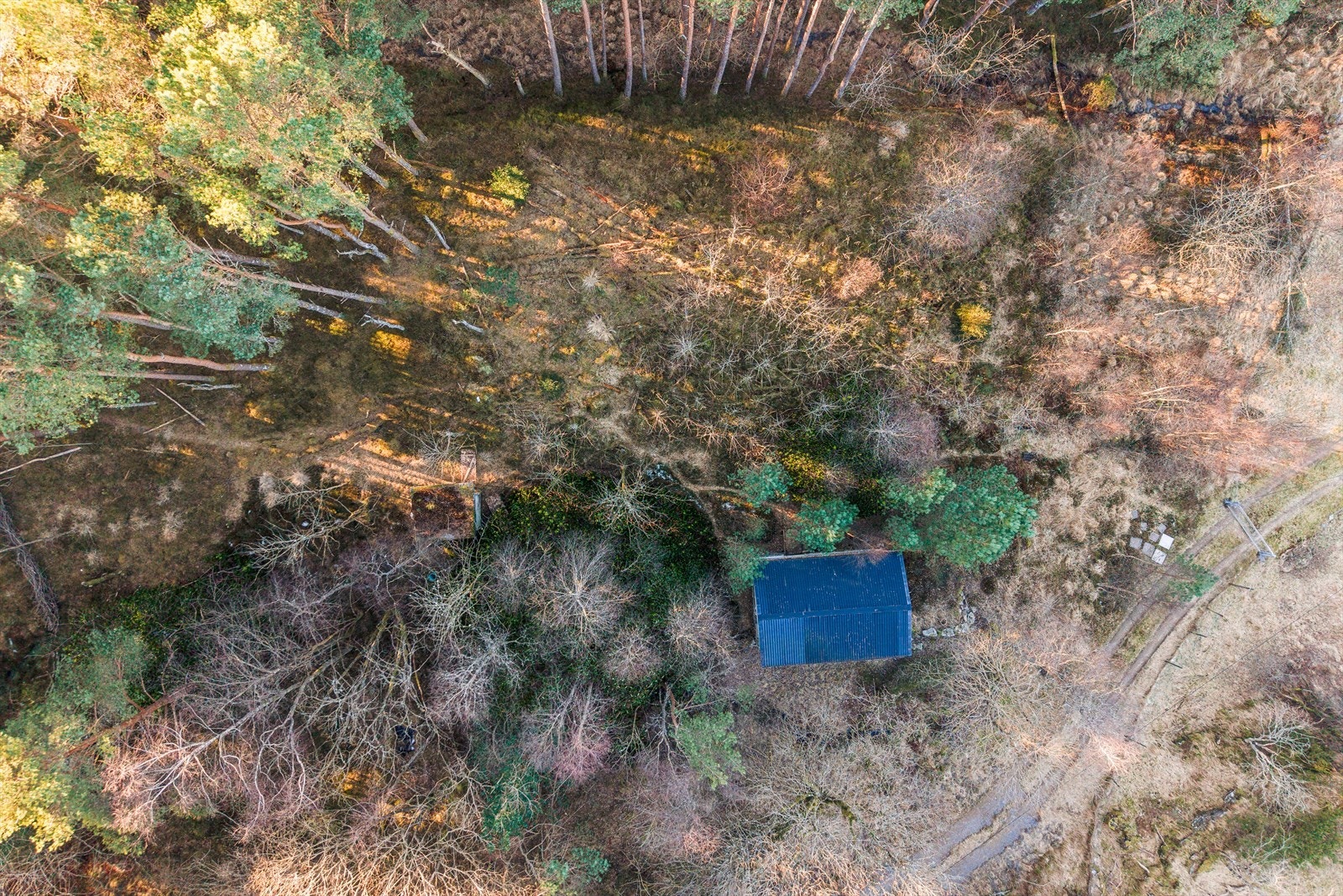 Eiendommen sett ovenfra Galleribilde