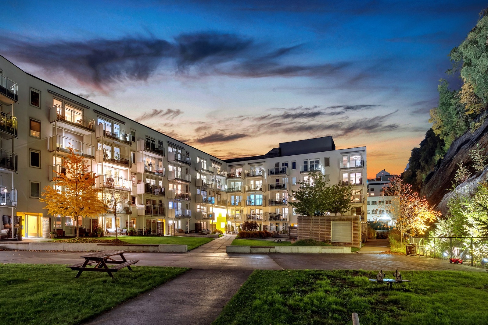 Bygget er nyoppført i 2014 og holder en gjennomgående god standard. Galleribilde