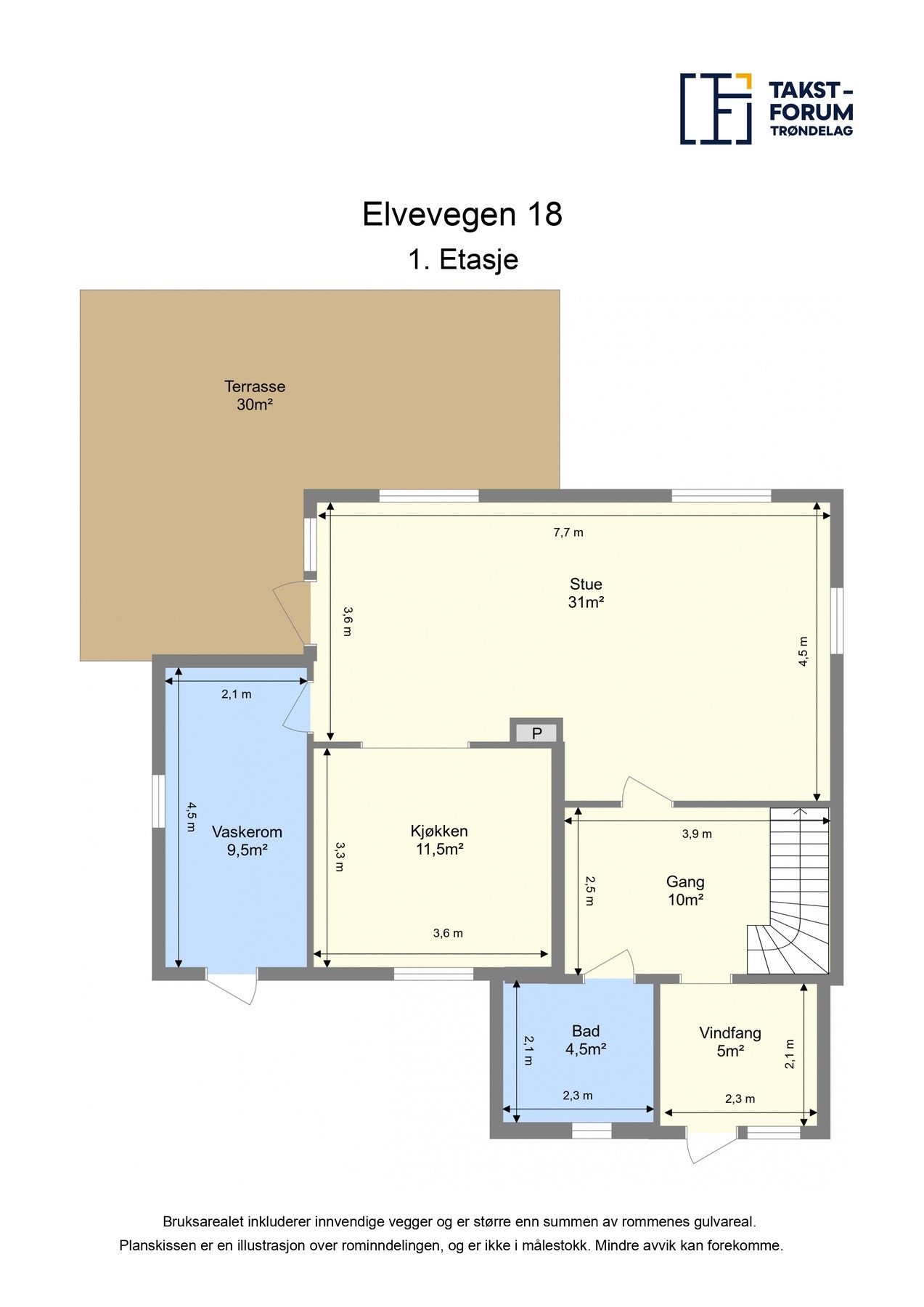 Plantegning 1. etasje. Galleribilde