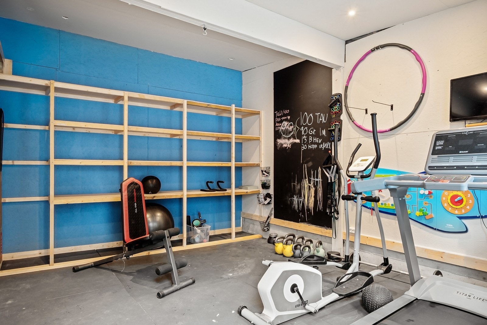 Treningsrom i uthuset. Galleribilde