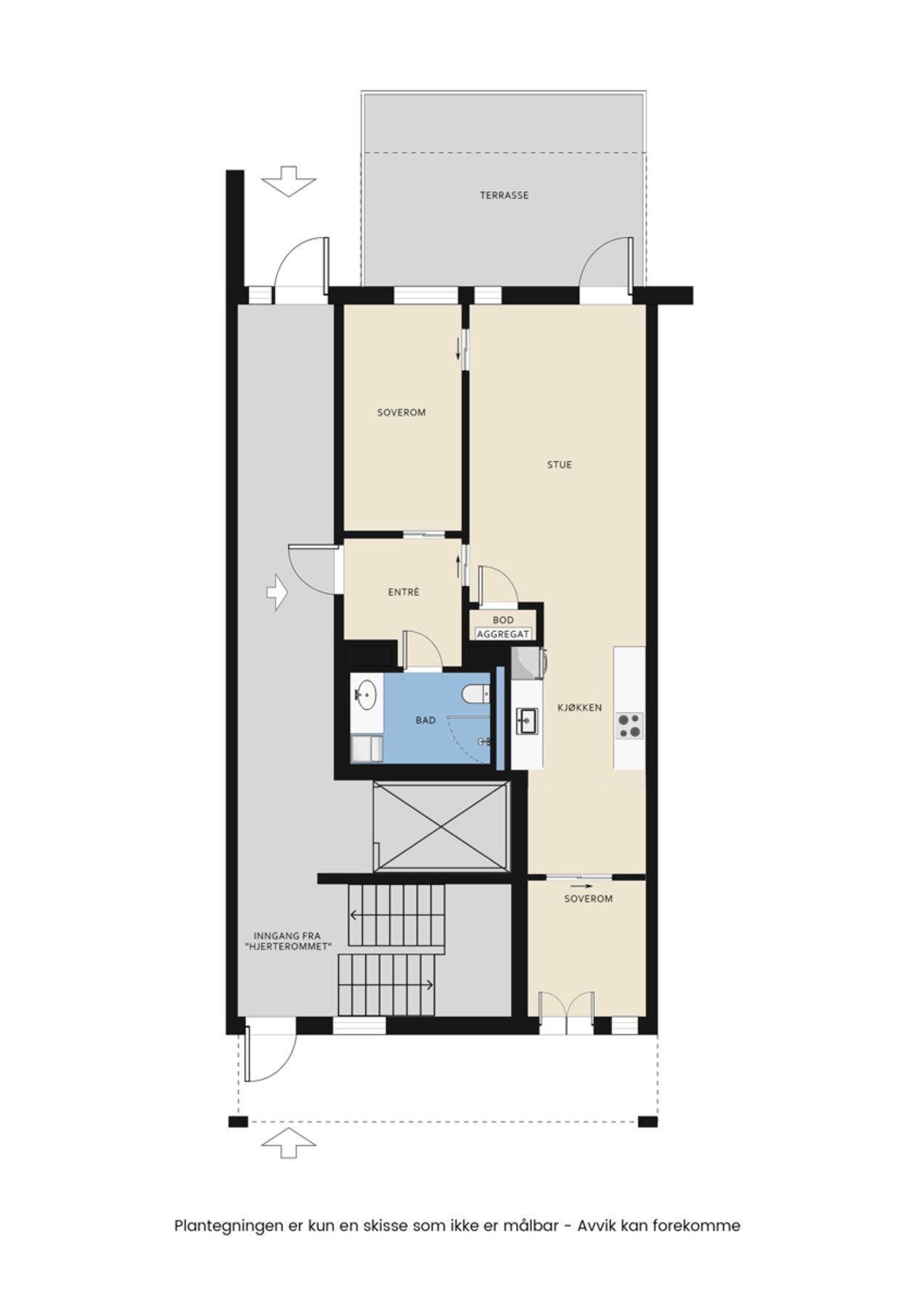 Plantegning med et ekstra soverom Galleribilde