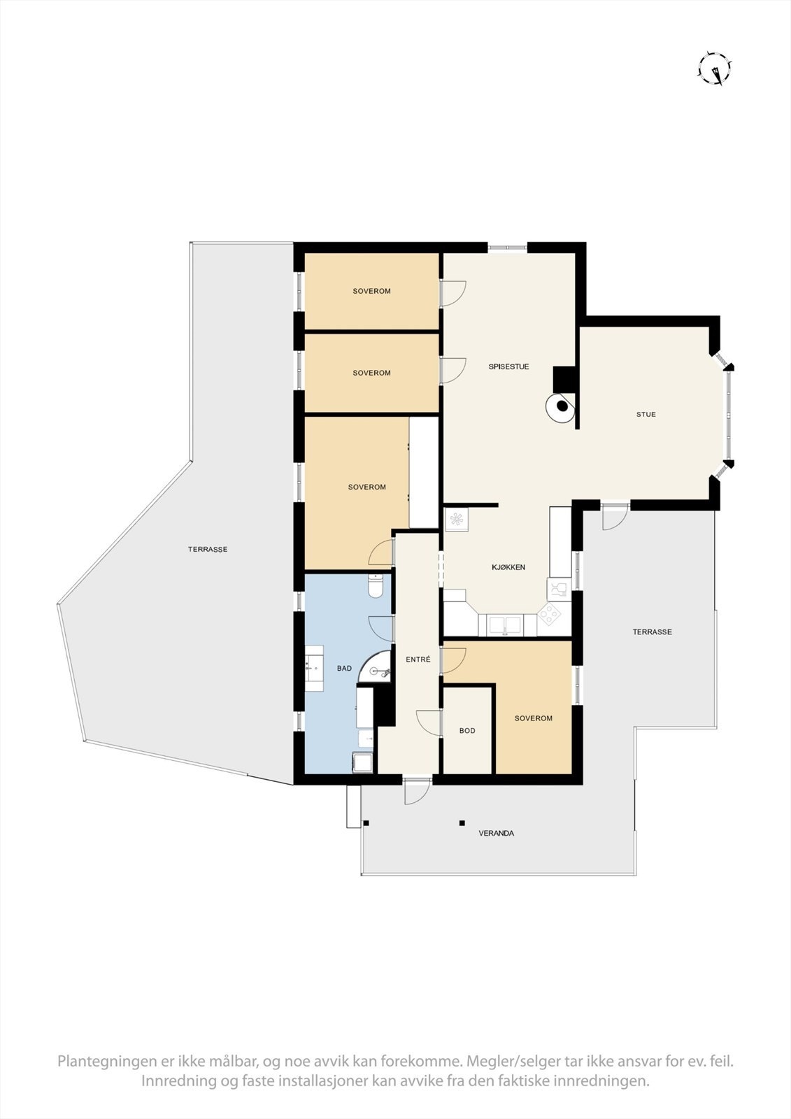 Plantegning bolig. Galleribilde