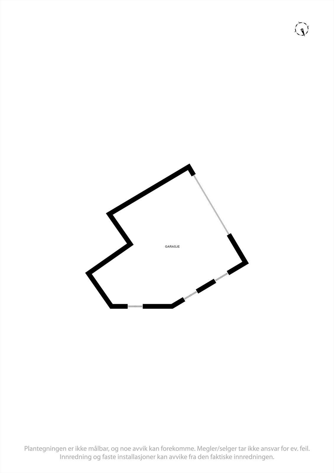 Plantegning garasje. Galleribilde