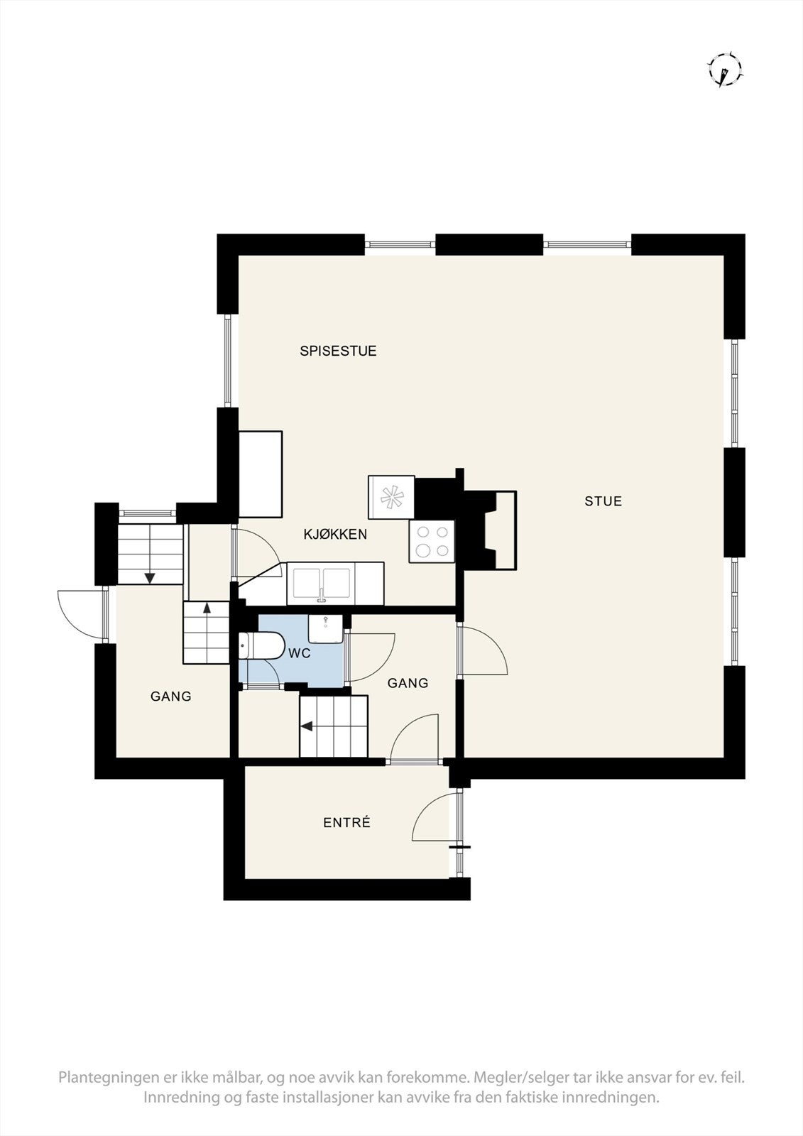 Plantegning 1. etasje. Galleribilde