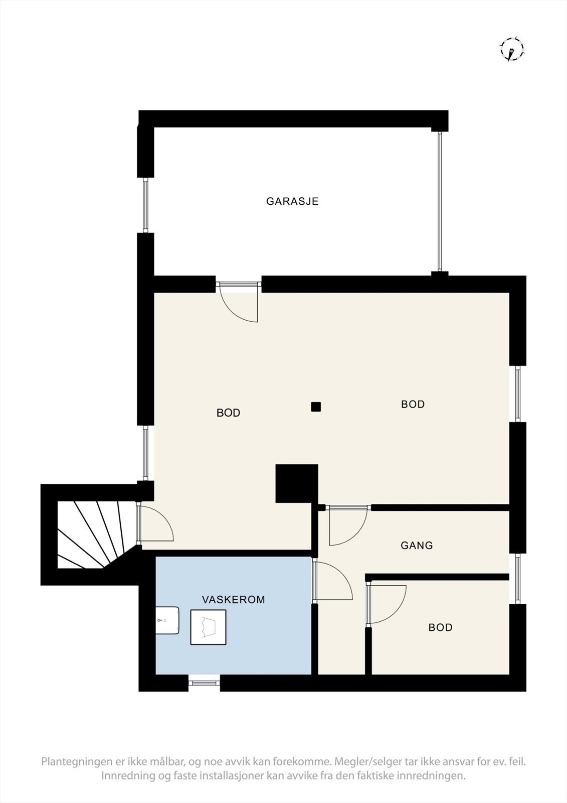 Plantegning kjeller. Galleribilde