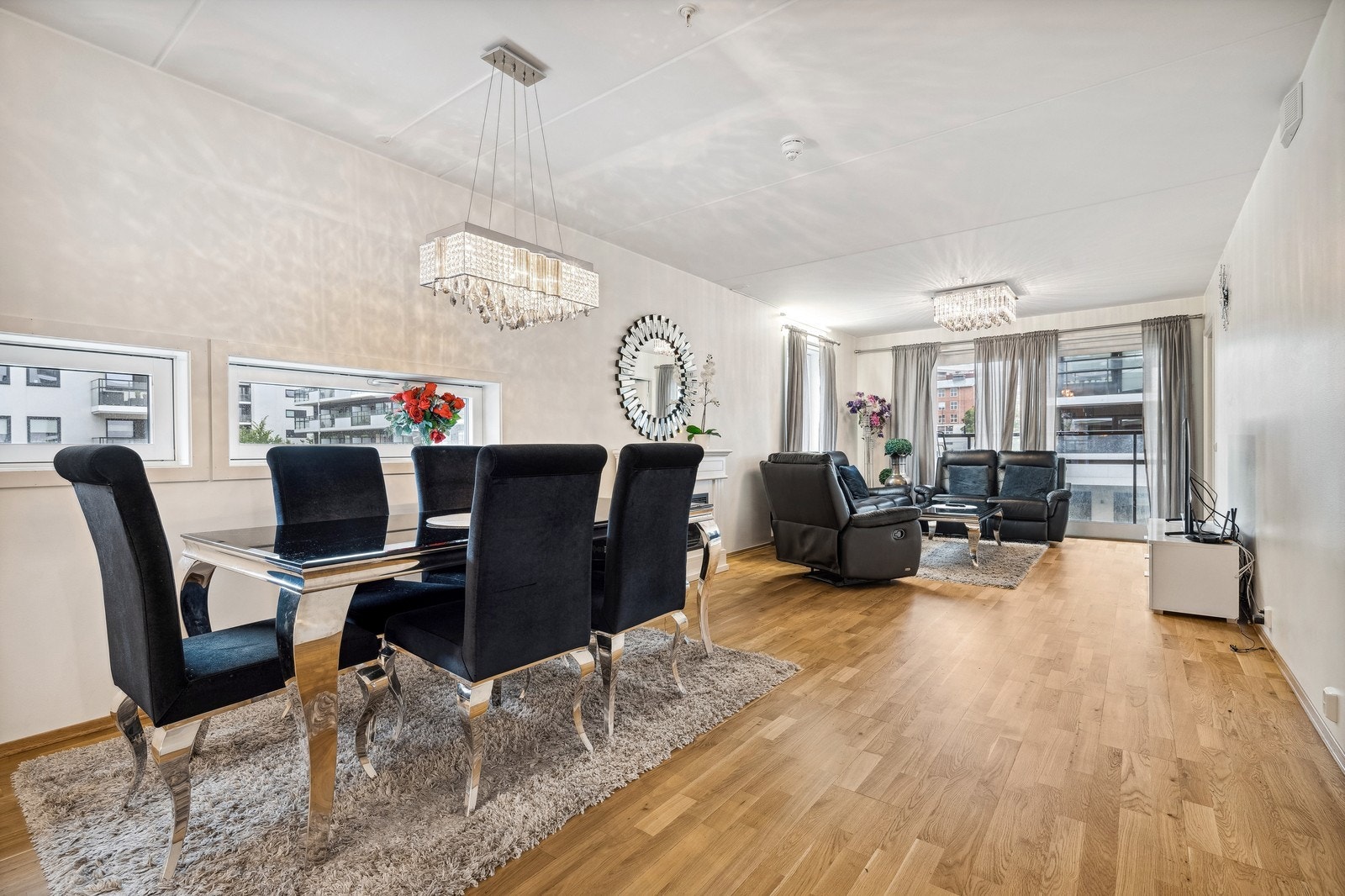 Stue med utgang til balkong Galleribilde