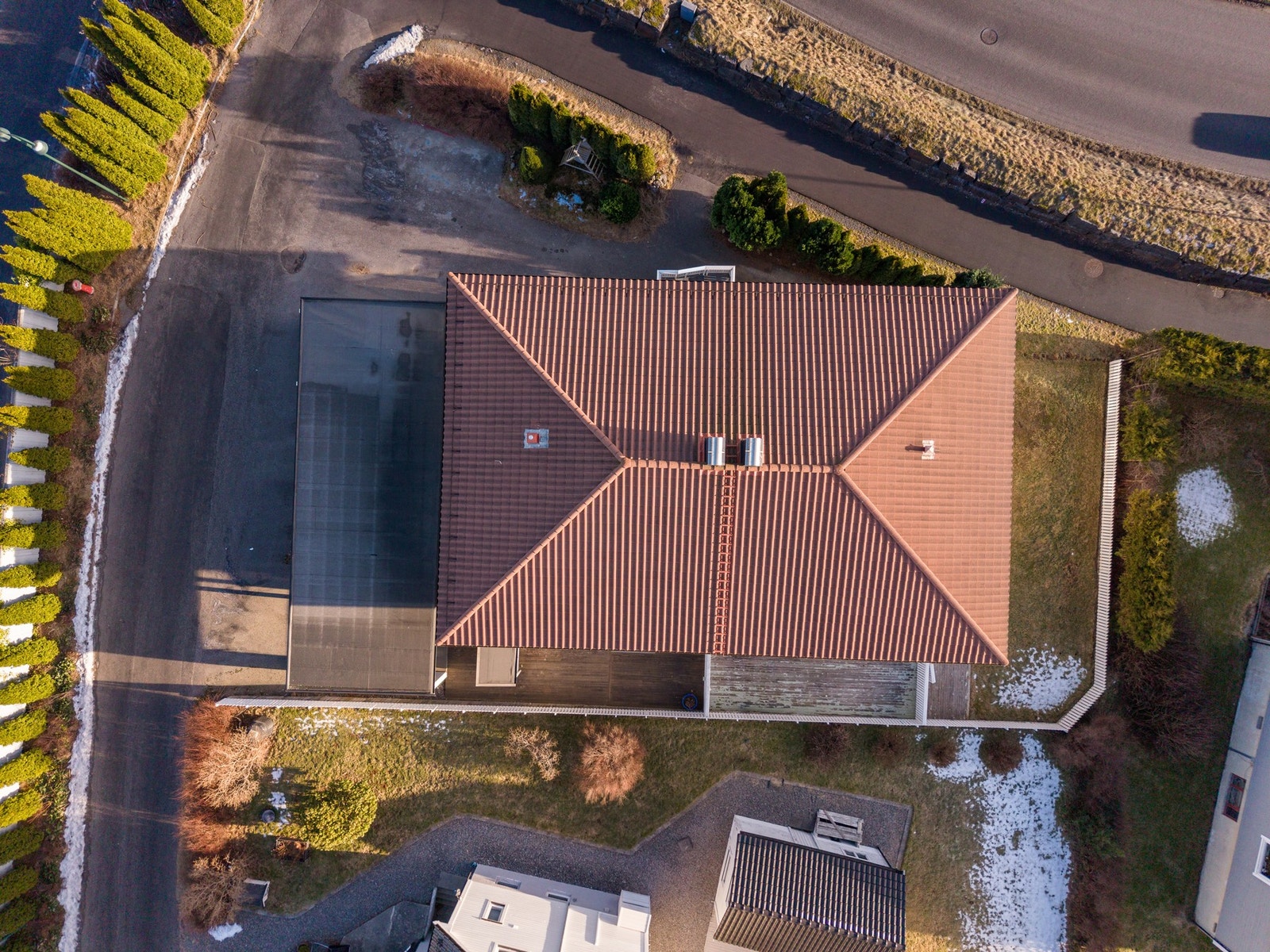 Og sånn ser bygget ut fra fugleperspektiv. Galleribilde