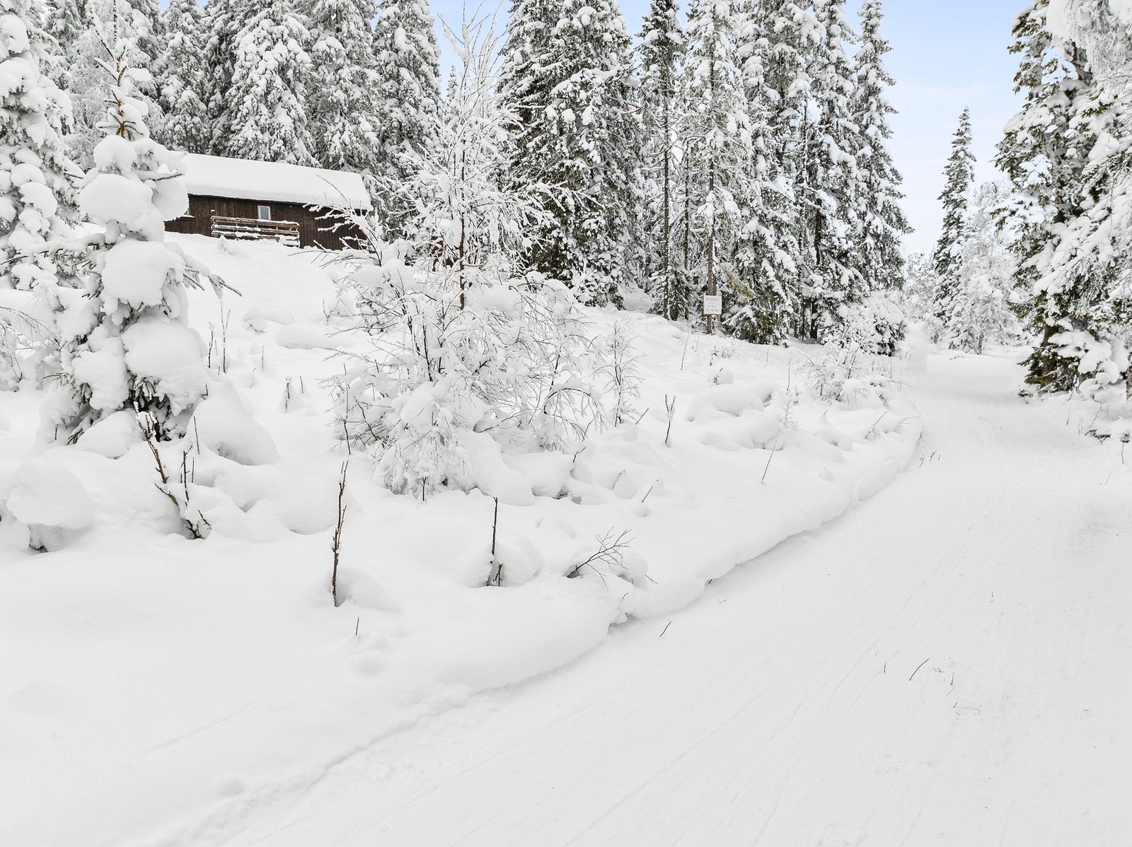 Velkommen til hyggelig visning av denne sjarmerende koia! Møt opp og parker langrennsskiene utenfor løypa på tomta! Galleribilde