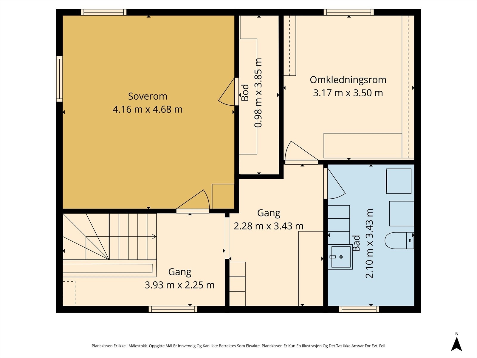 Plantegning - 2. etasje - Staden 22 Galleribilde