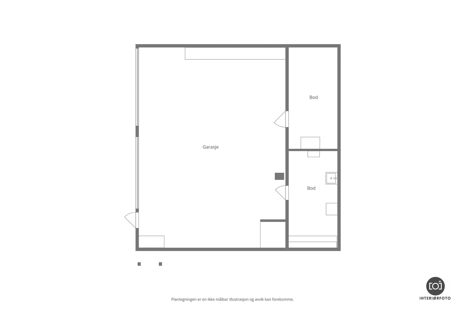 Plantegning garasje Galleribilde