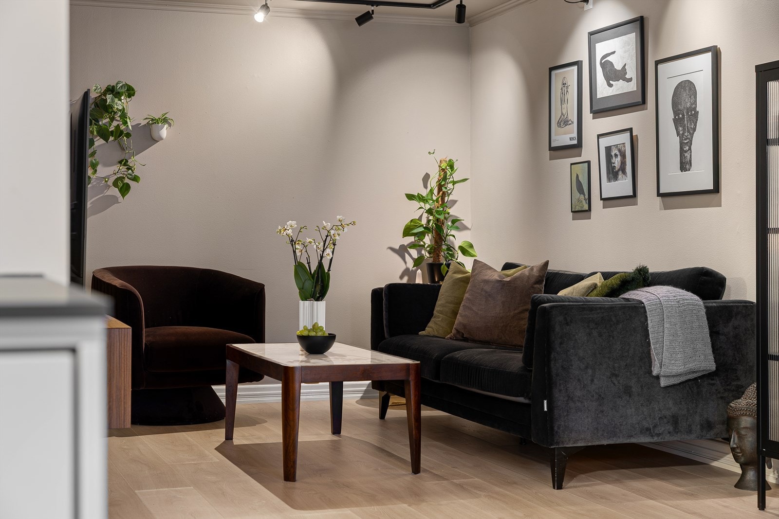 TV-stuen er en lun og skjermet sone - perfekt for å trekke seg litt tilbake. Galleribilde