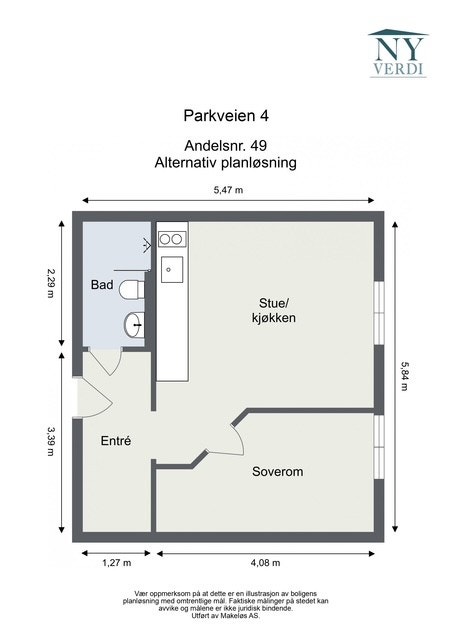 Alternativ plantegning ved opprettelse av et soverom. Galleribilde