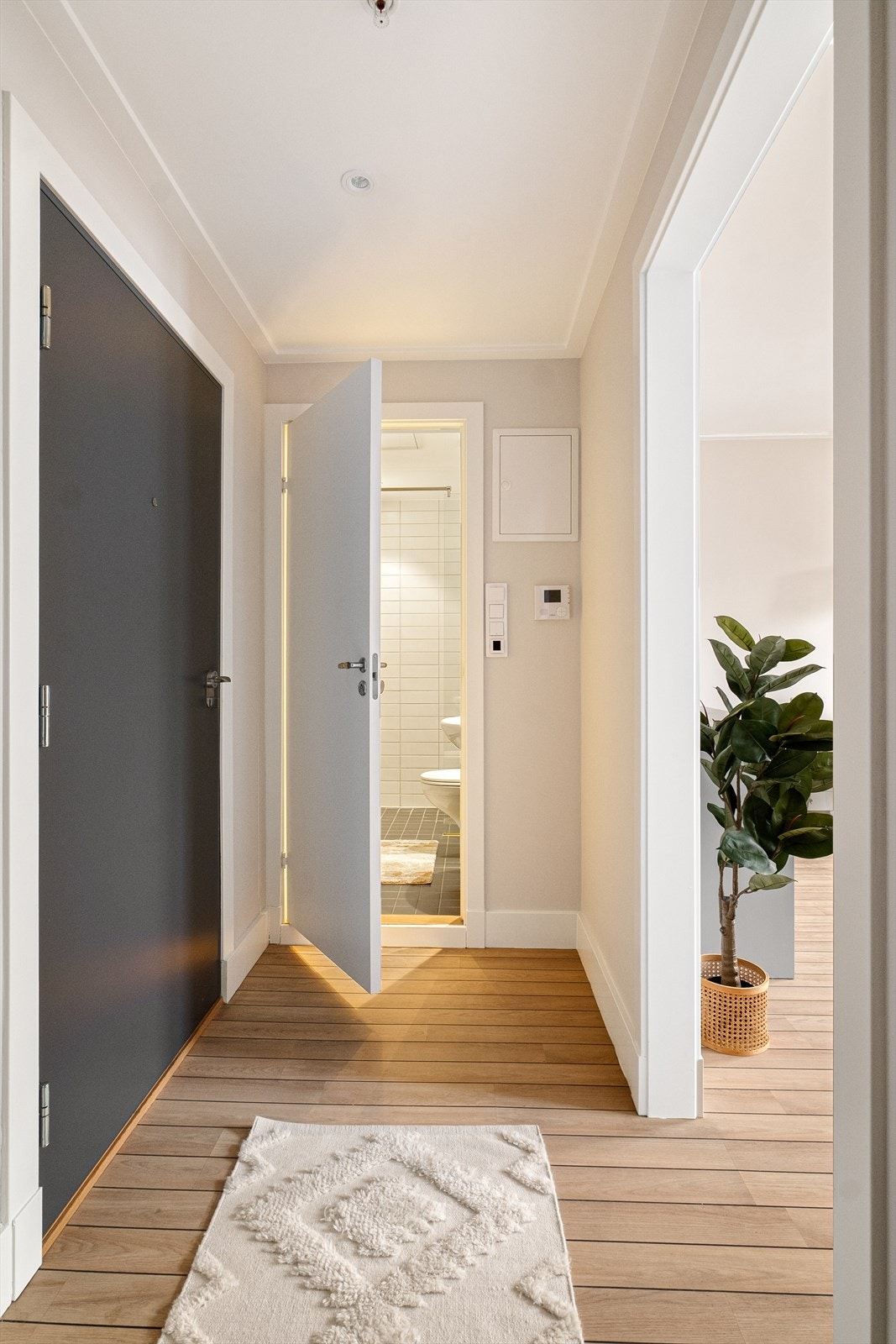 Velkommen inn! En lys og innbydende entré. Galleribilde