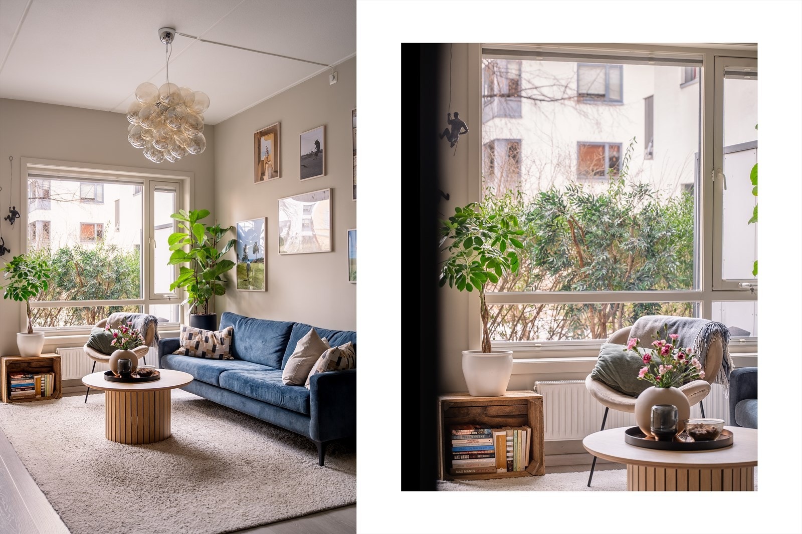 De store vindusflatene gir rikelig med naturlig lysinnslipp, som bidrar til en herlig romfølelse. Galleribilde