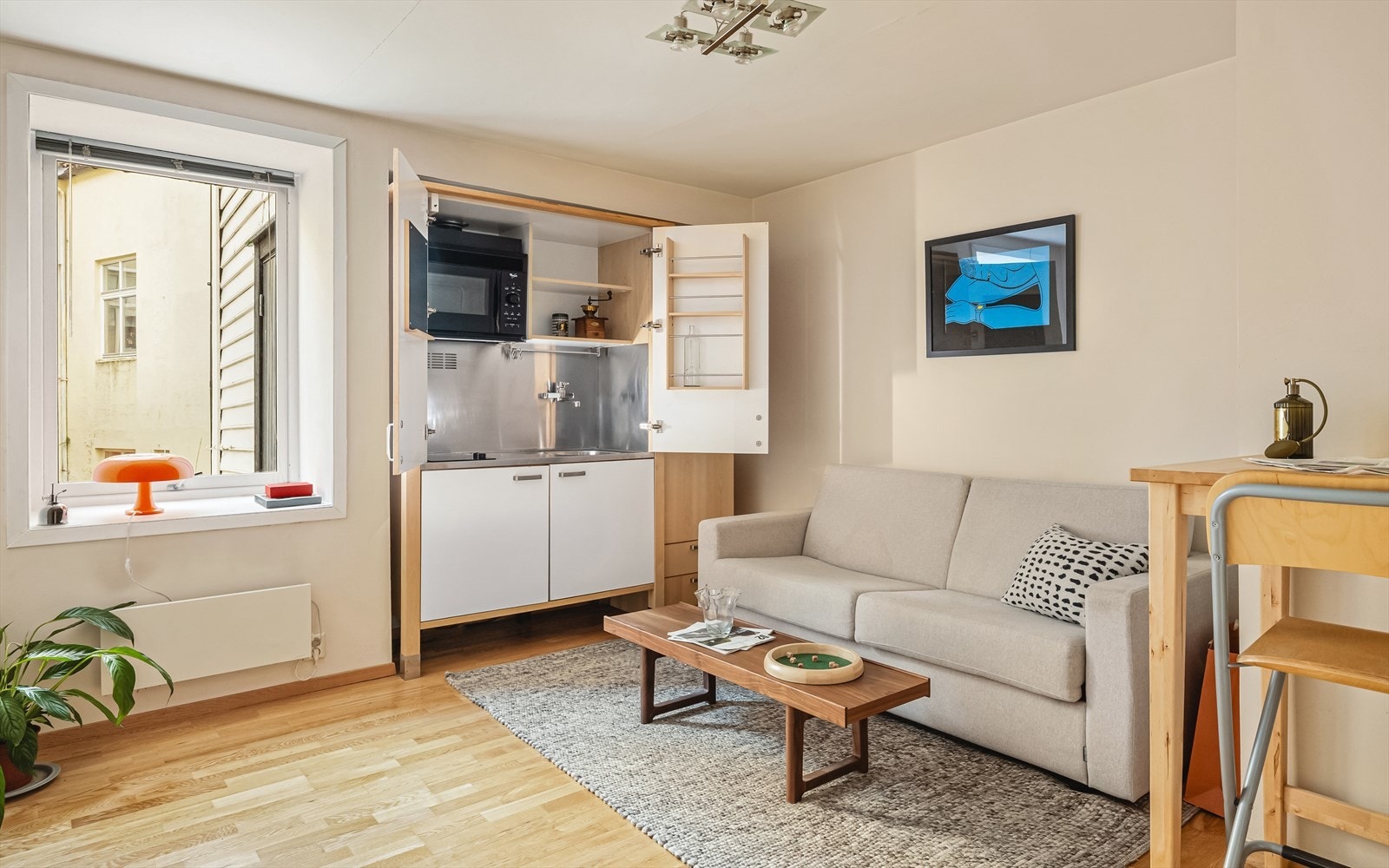 Stuen måler 13,3 kvadratmeter. Galleribilde