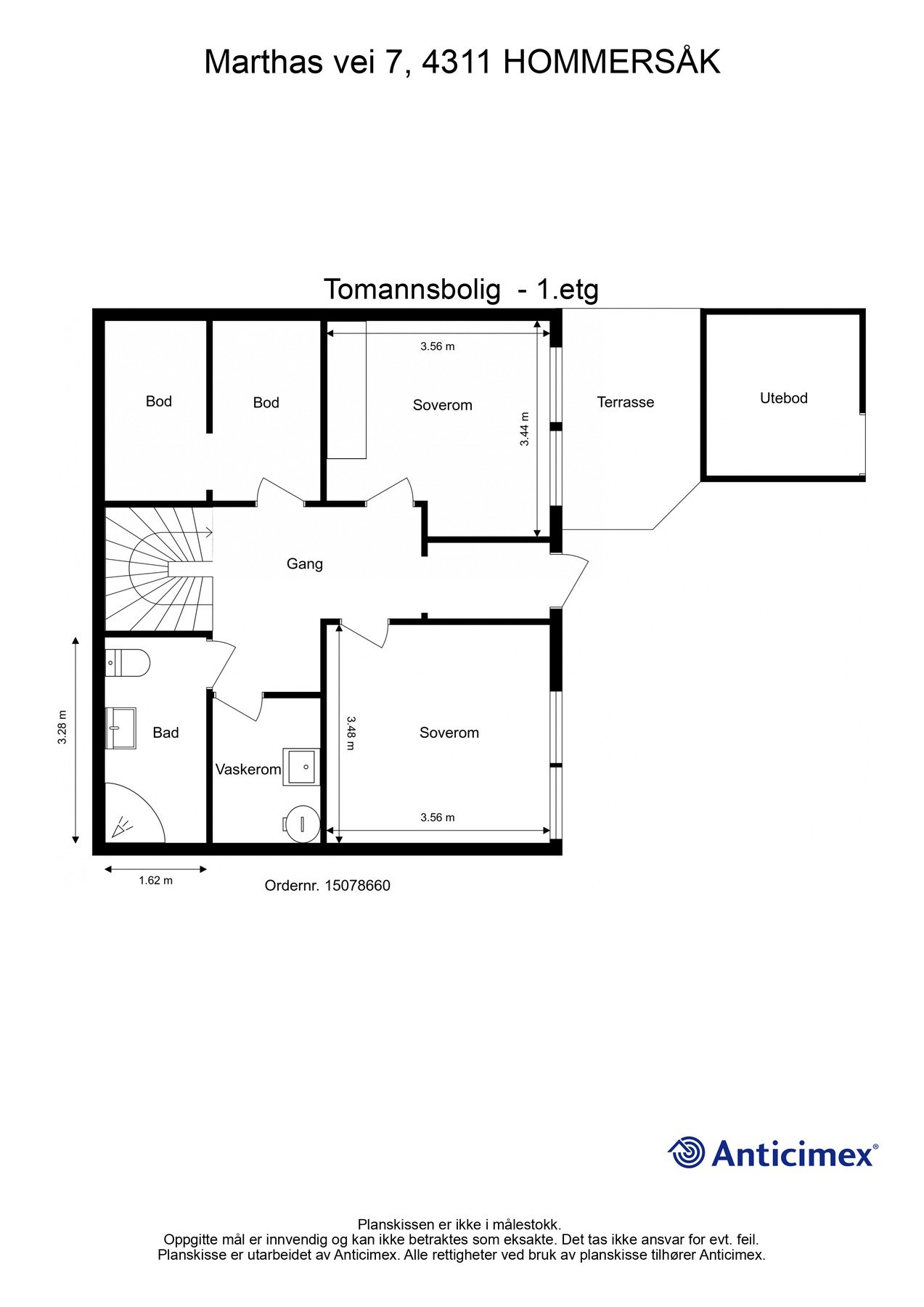 Plantegning - U.etg. - Kan avvike fra de faktiske forhold Galleribilde