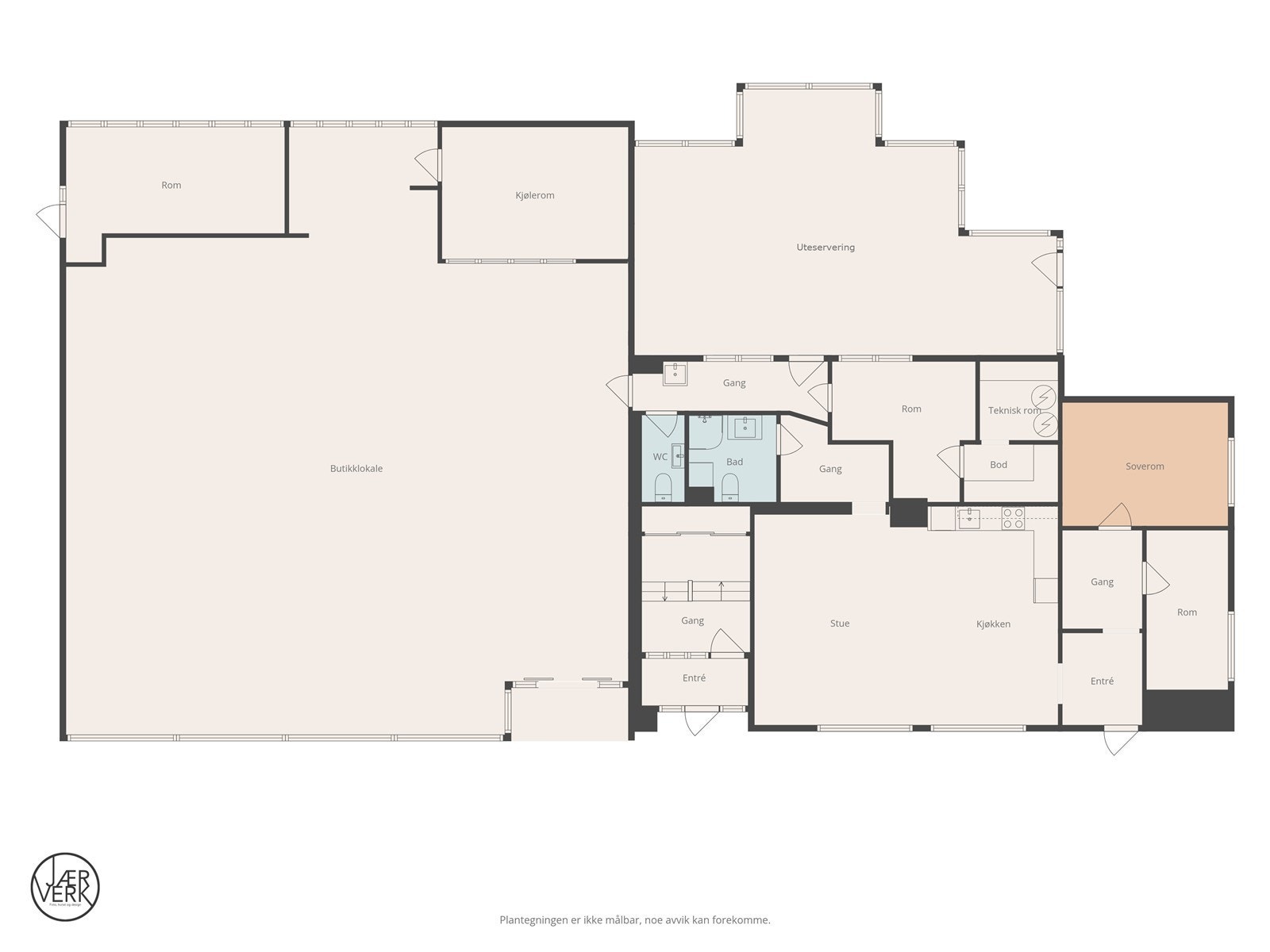 Plantegning 1. etasje Galleribilde