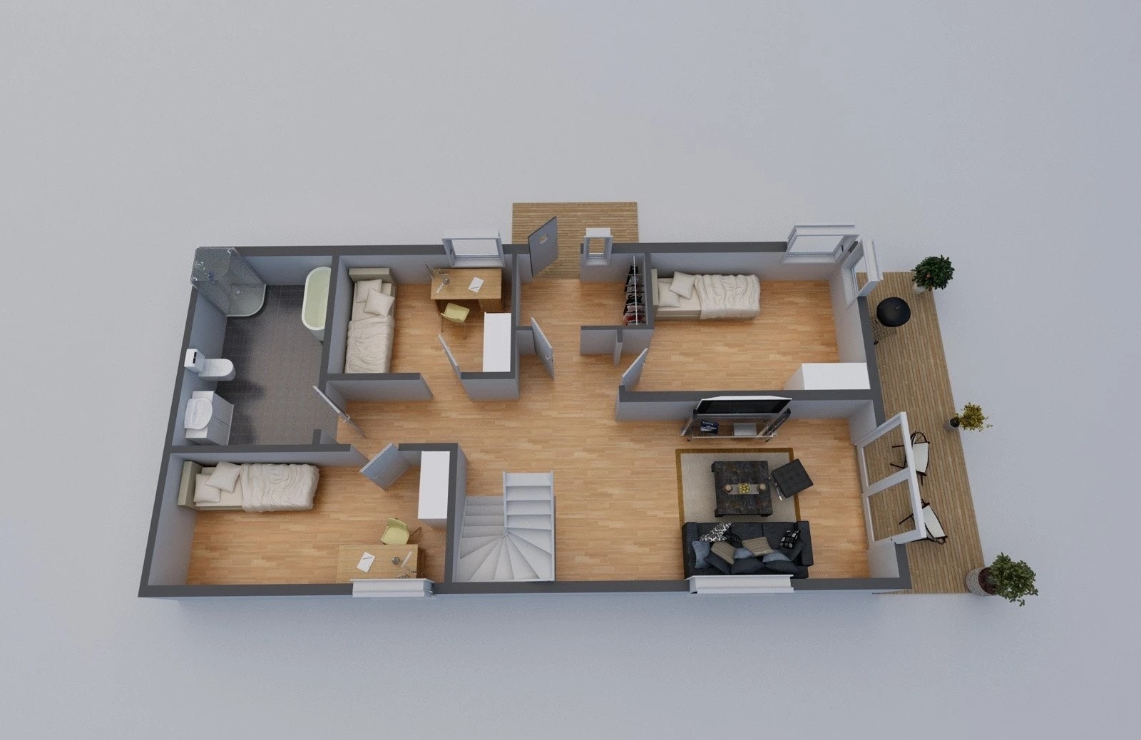 Plantegning 1.etg Galleribilde