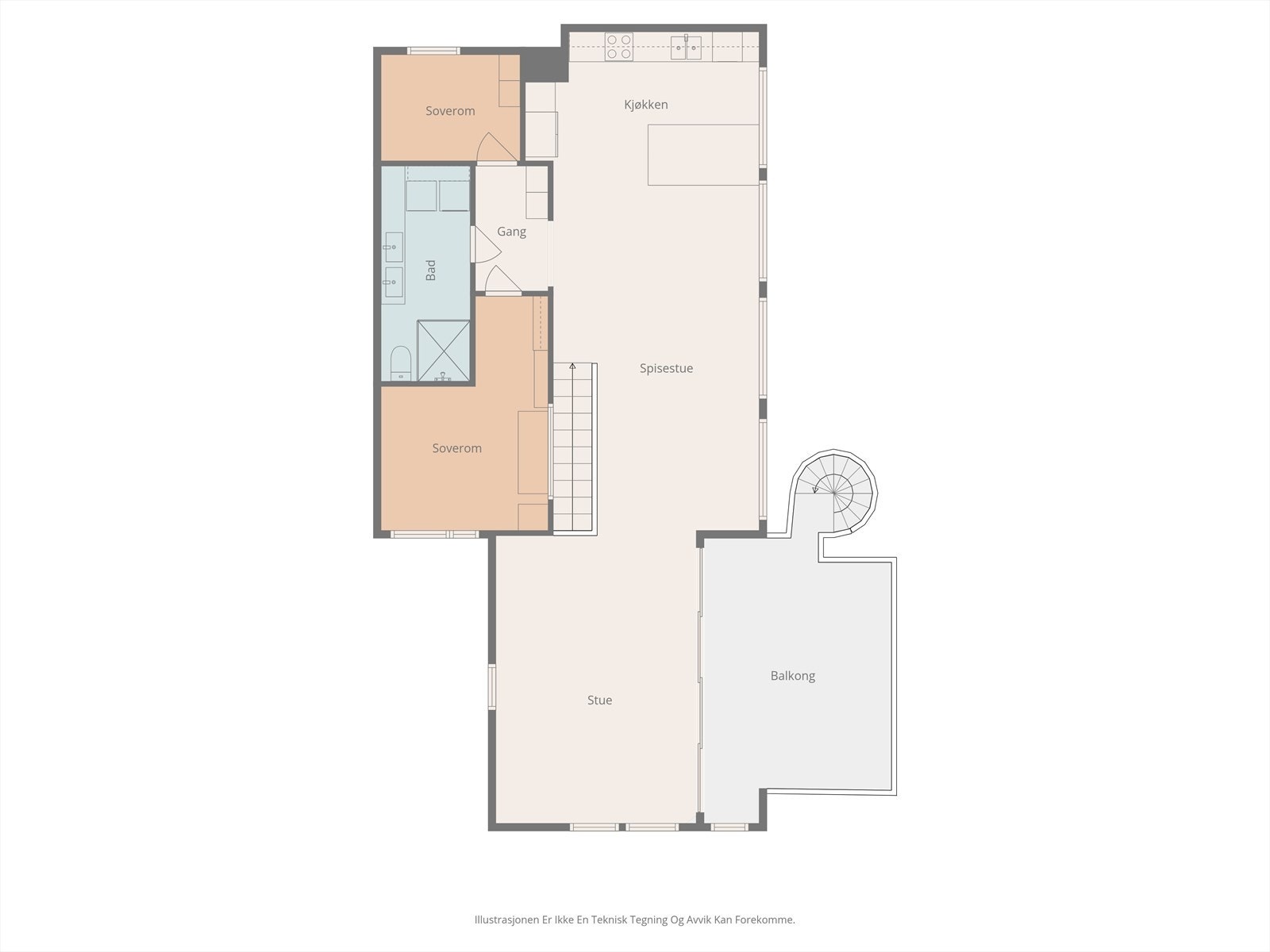 Plantegning, 1.etasje. Galleribilde