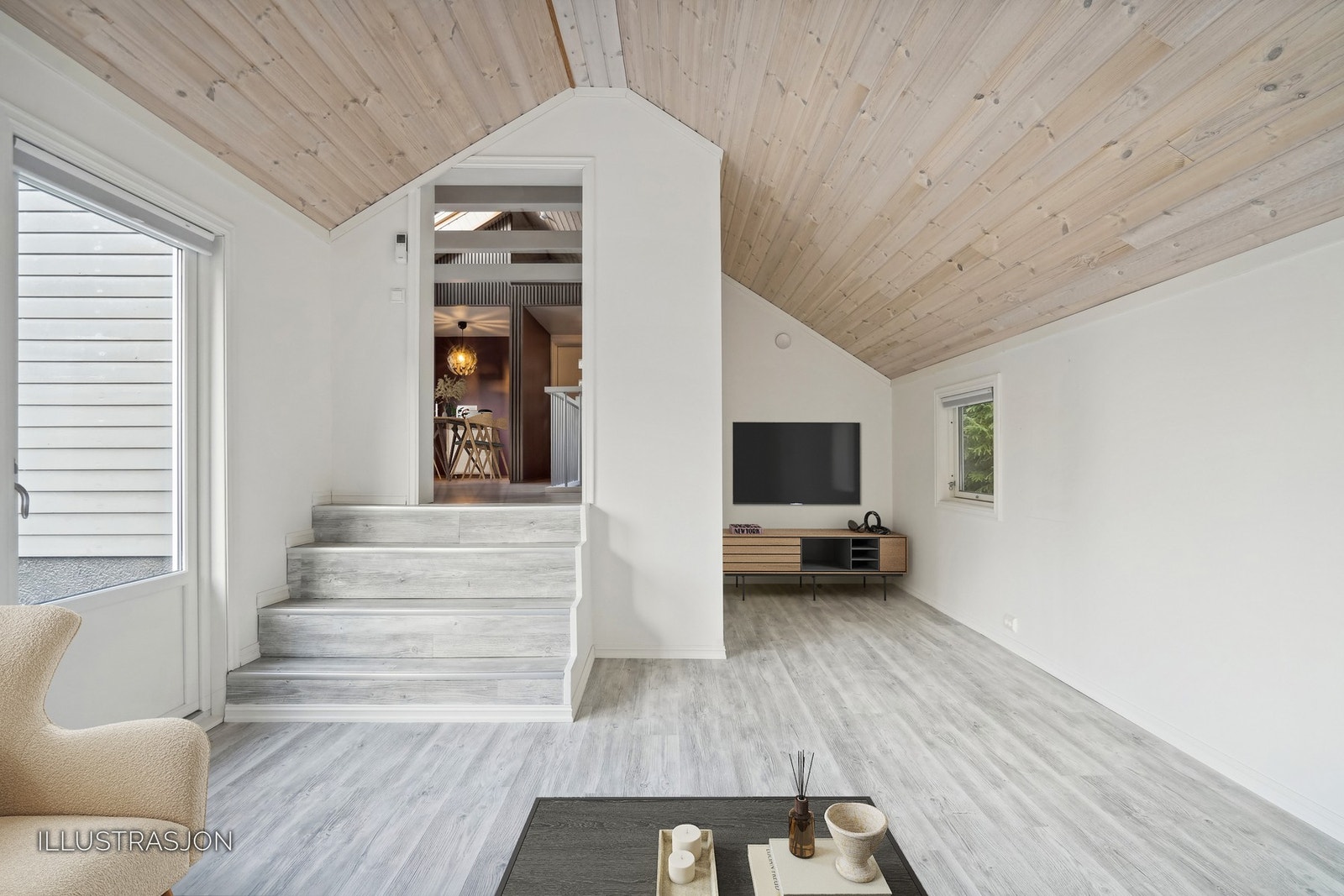 Utgang fra stue til uteområdet. Galleribilde