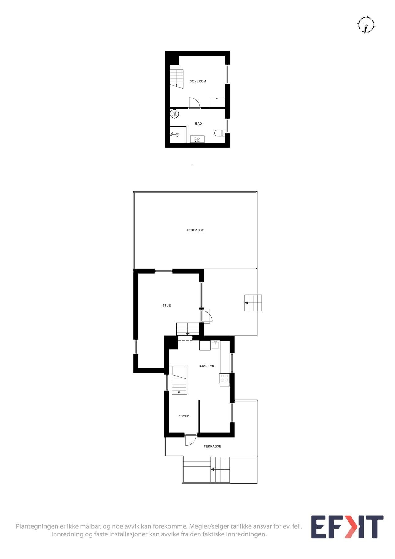 Plantegning for hele boligen. Galleribilde
