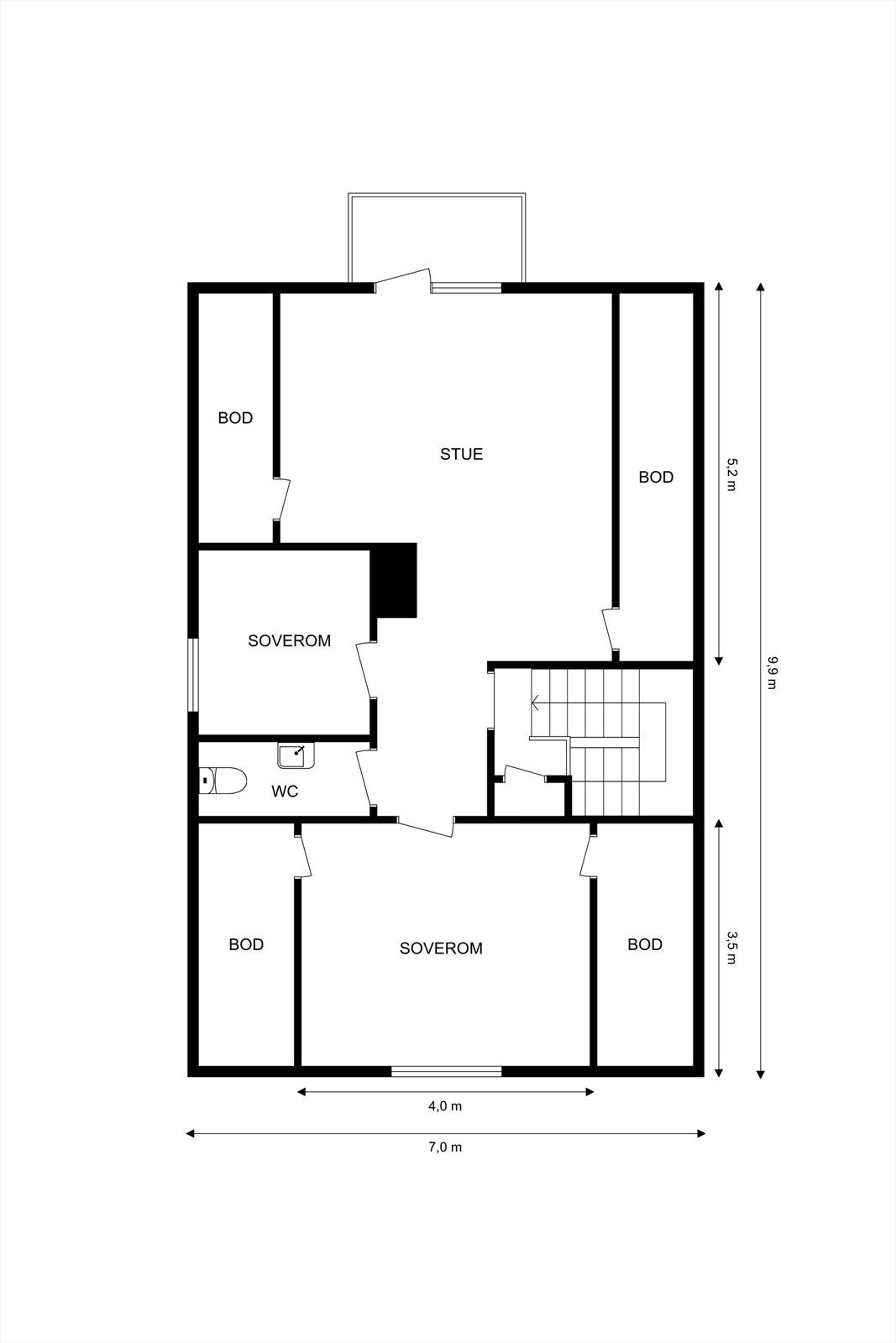 Plantegning 2. etasje Galleribilde