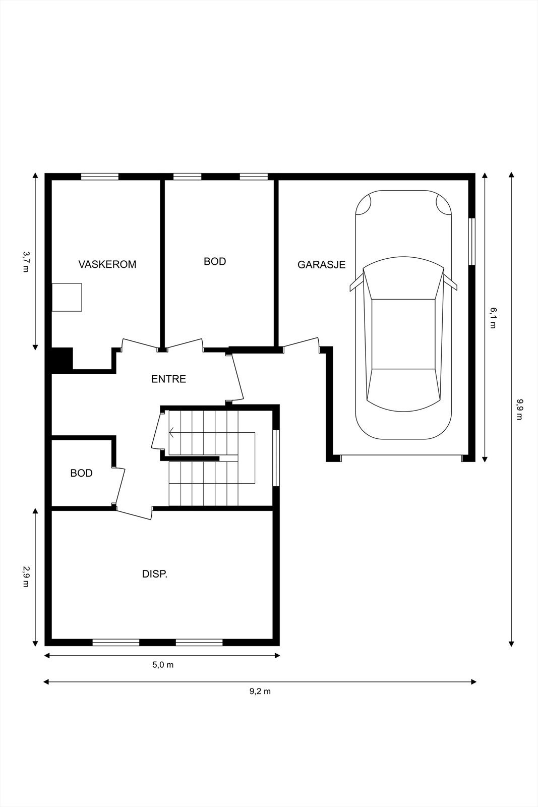 Plantegning kjeller Galleribilde
