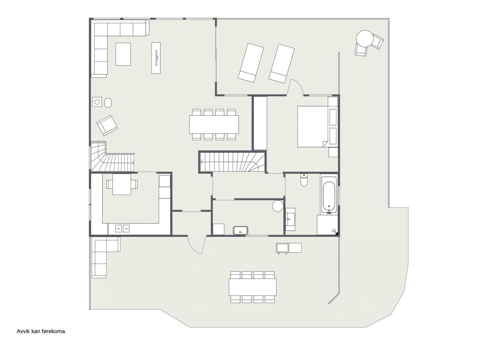 Planteikning 1. etasje. Galleribilde