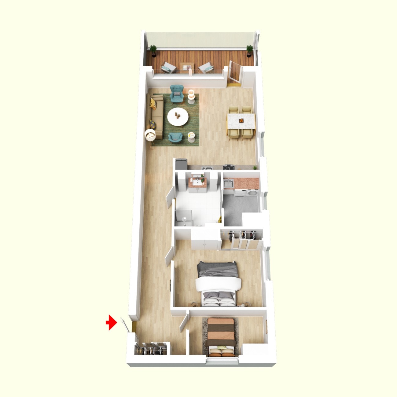 Leiligheten har en god planløsning. Galleribilde