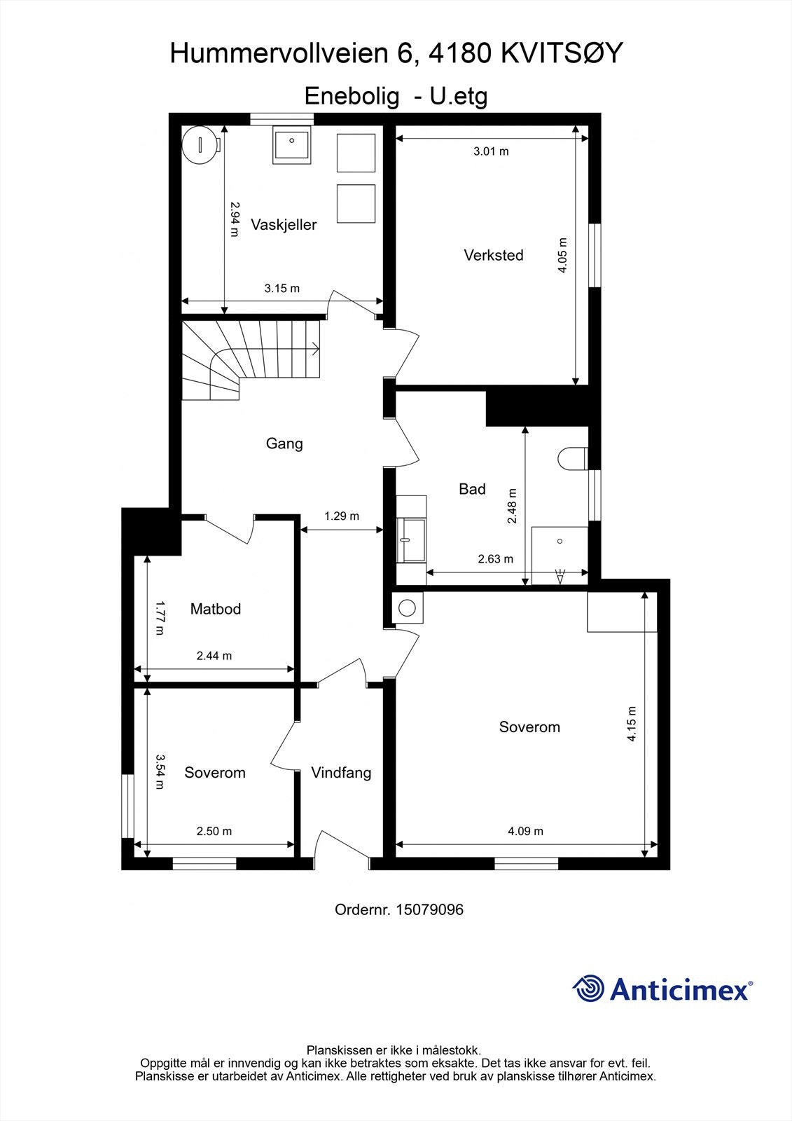 Plantegning u.etg. Galleribilde
