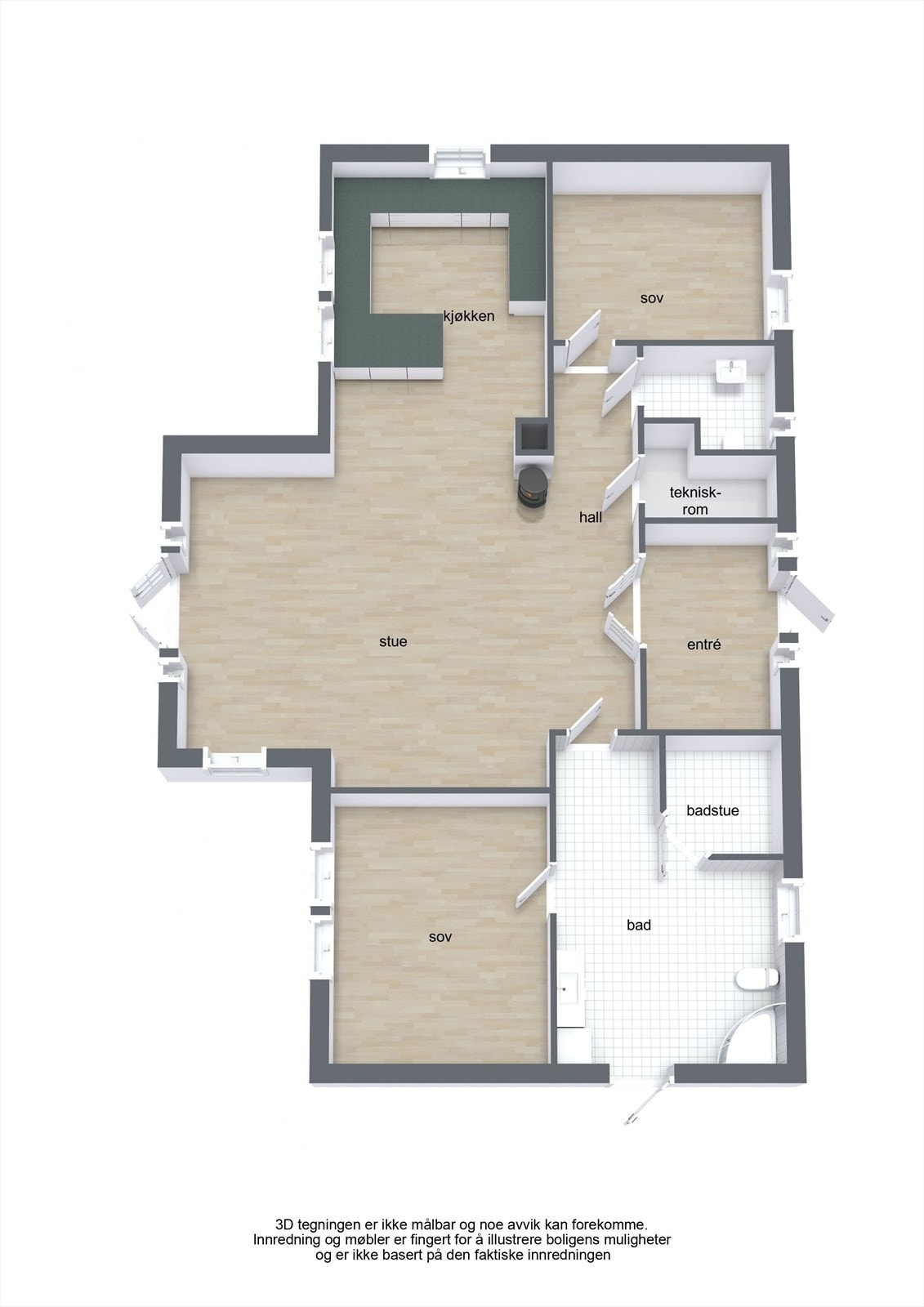 Plantegning Galleribilde