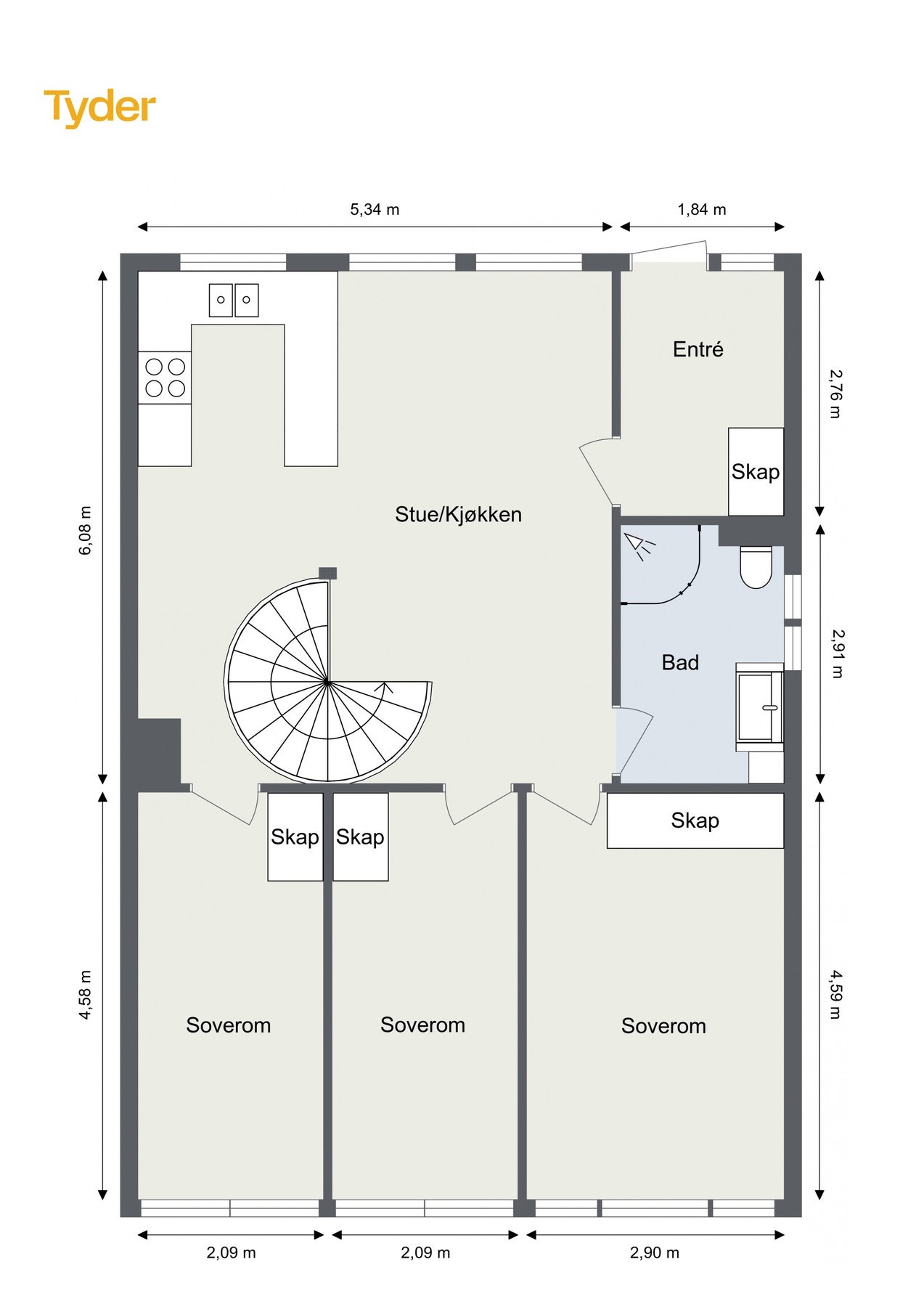 Plantegning 1.etasje. Galleribilde