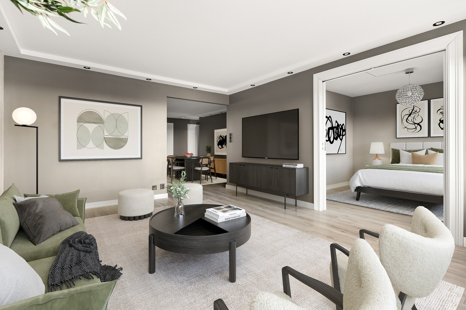 Digitalt stylet stue Galleribilde