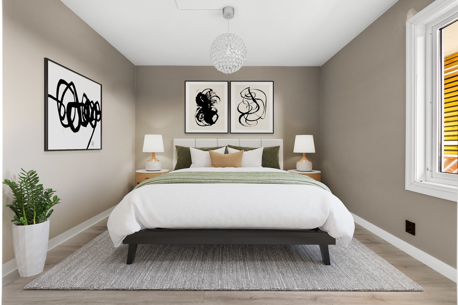 Digitalt stylet soverom Galleribilde