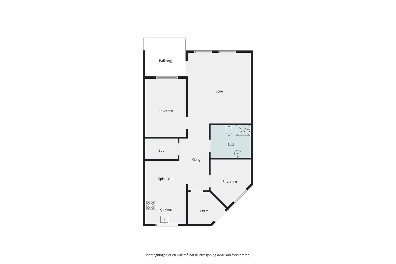 Plantegning 2.etg Galleribilde