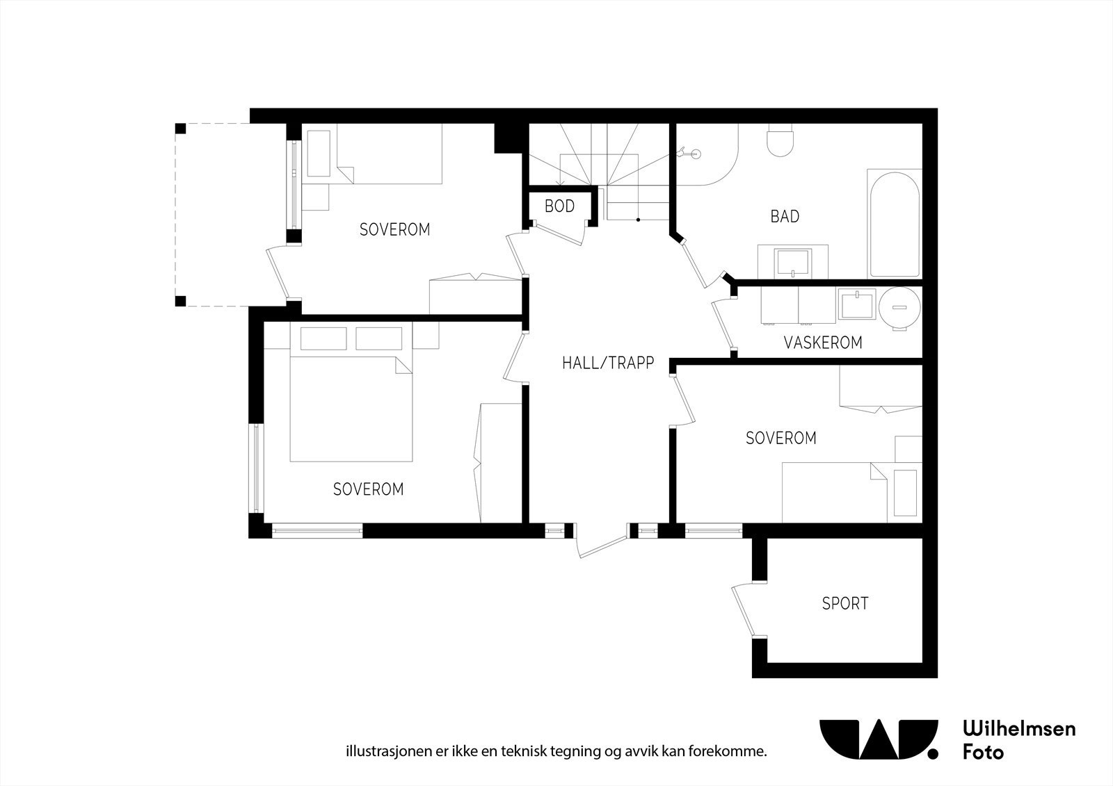 Plantegning - underetasje. Galleribilde