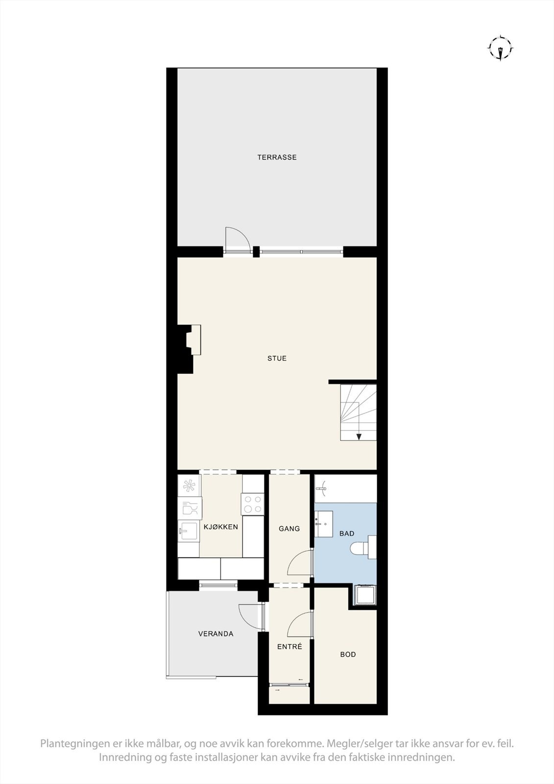 Plantegning 1. etasje Galleribilde