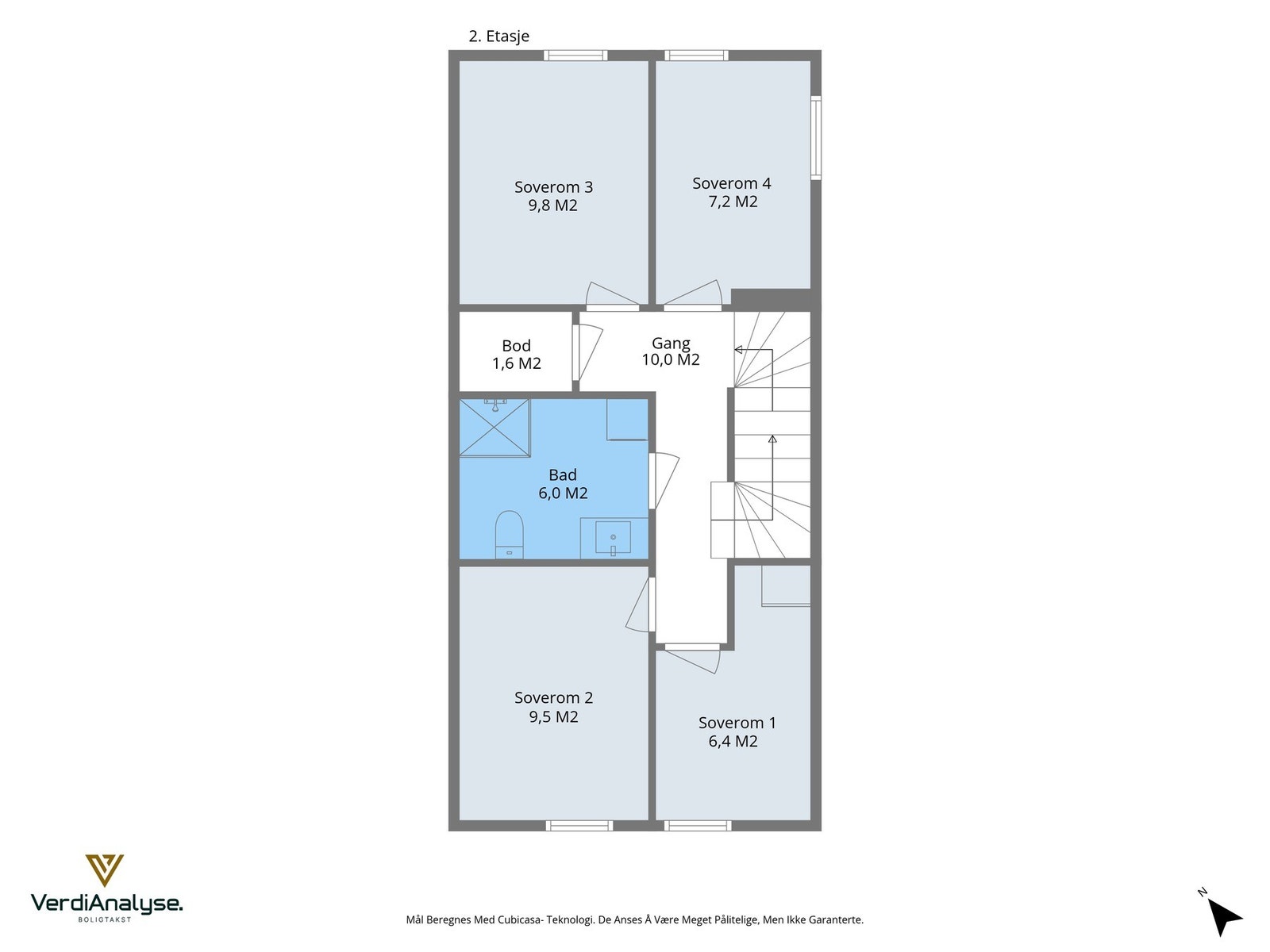 Planløsning 2.etasje. Galleribilde