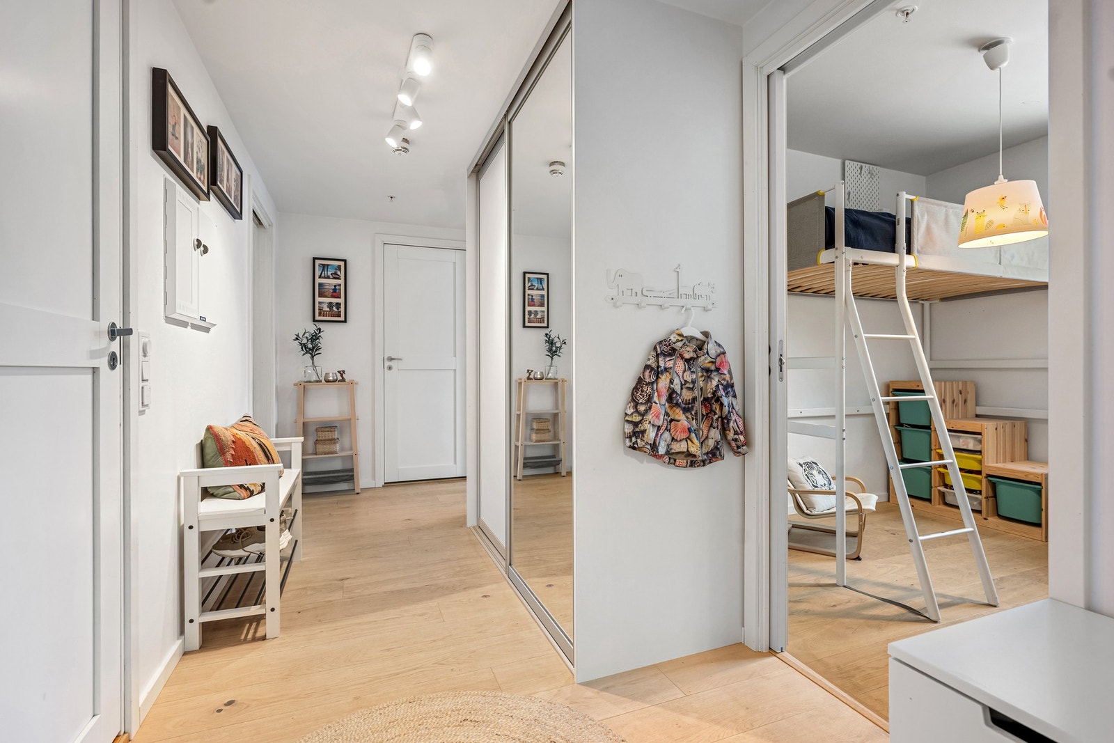 Det siste soverommet er også plassert i entréen. Galleribilde