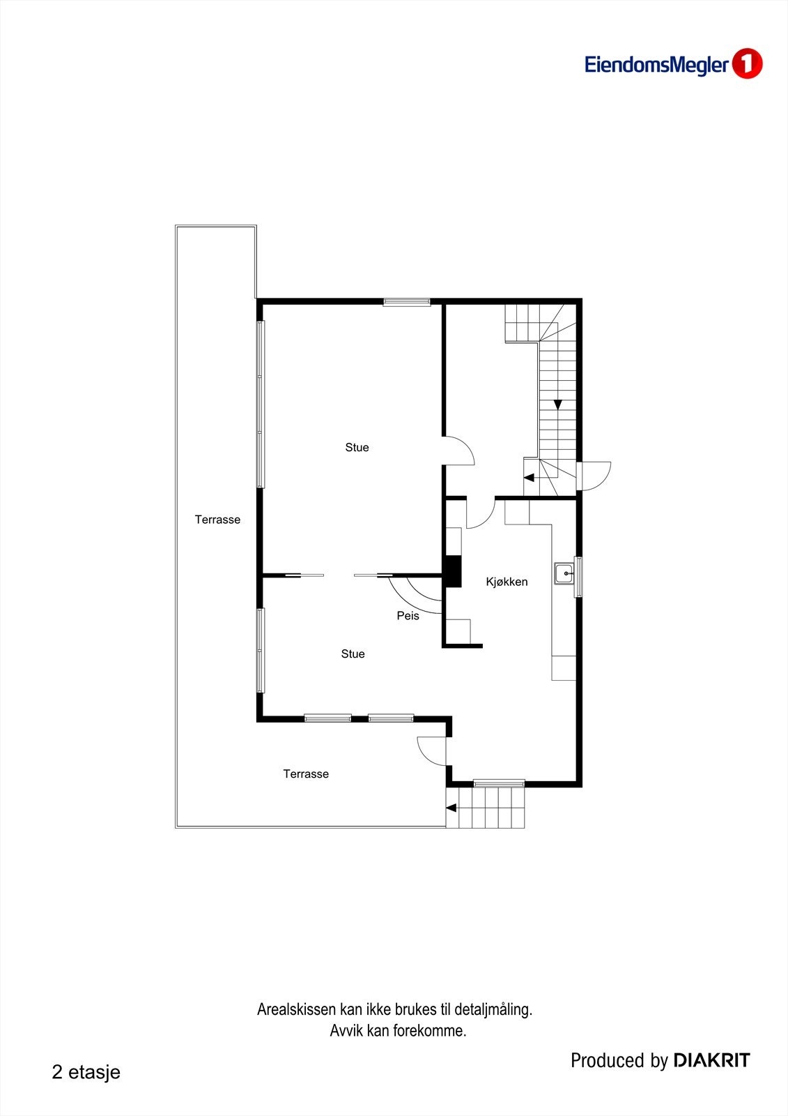 Plantegning hovedetasje Galleribilde