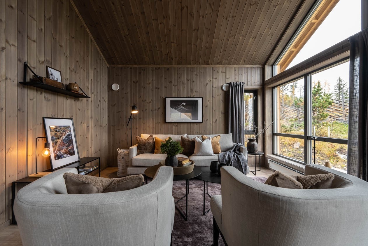 Interiørbilde fra lignende hytte. Galleribilde